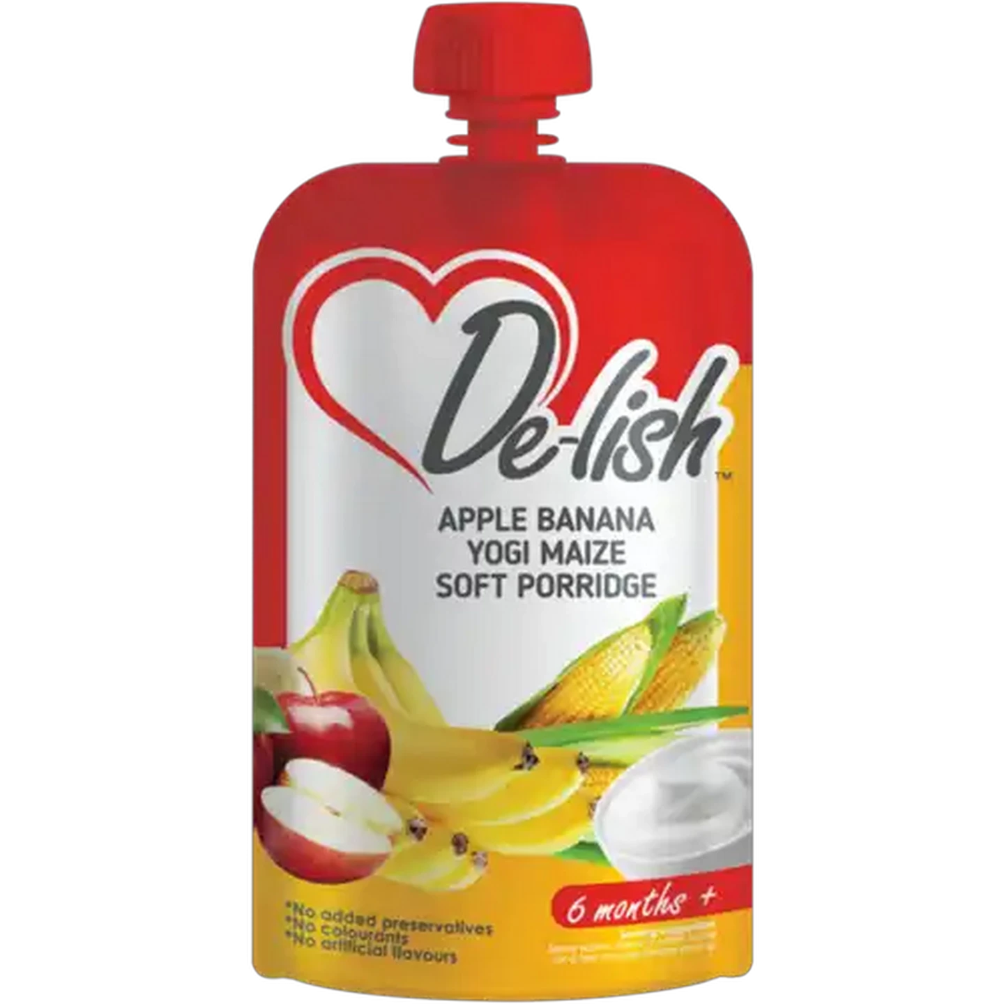 Image of De-lish Apple, Banana Yogi Maize Soft Porridge 110ml