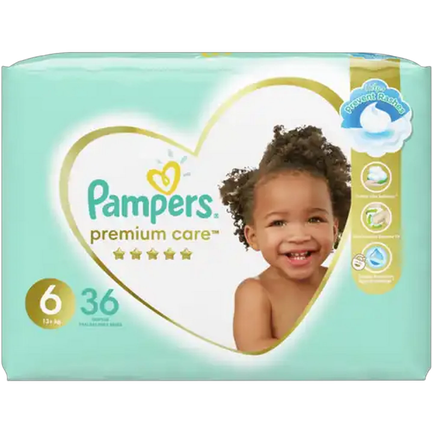 Image of Pampers Premium Care Size 6 13+kg Diapers 36 Pack