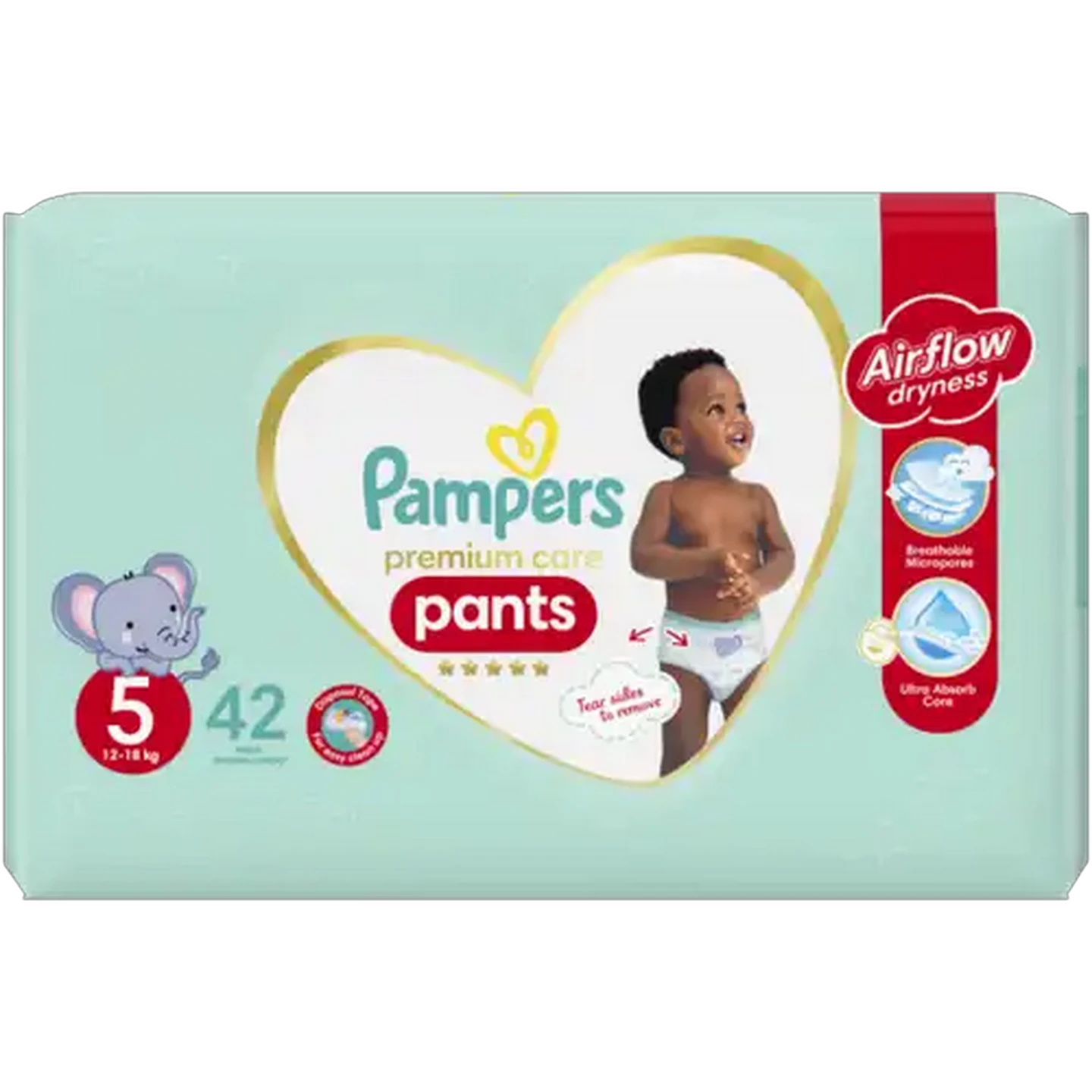 Image of Pampers Premium Care Size 5 12-18kg Pants 40 Pack