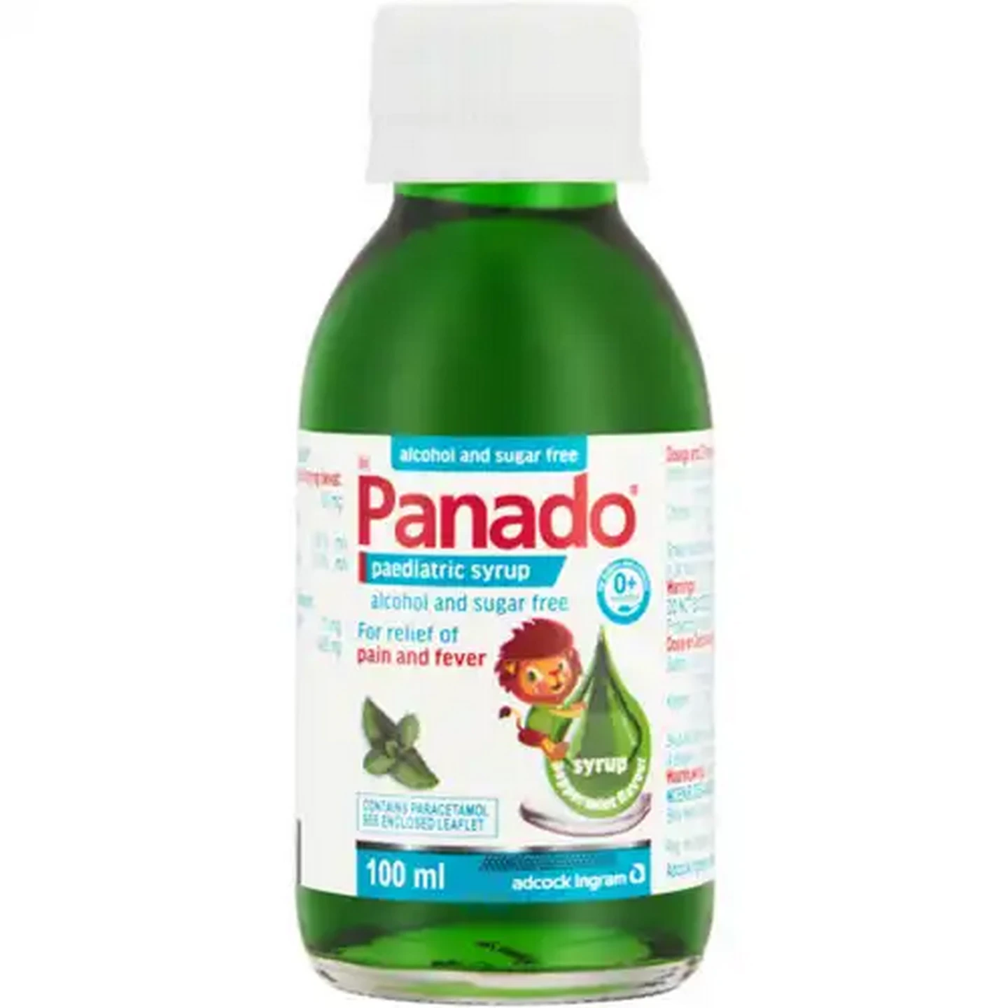 Image of Panado Sugar Free Peppermint Flavour Paediatric Syrup 100ml