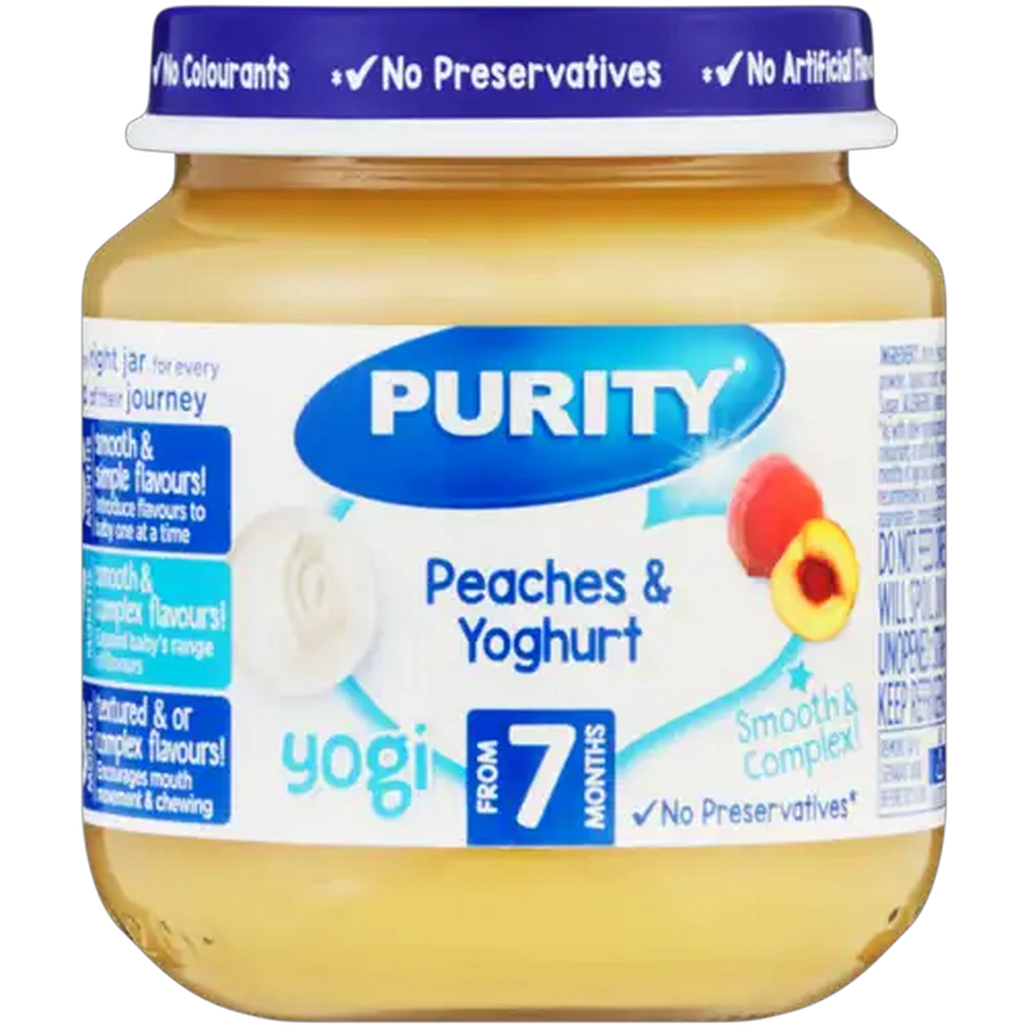 Image of PURITY From 7 Months Peaches & Yoghurt Yogi 125ml