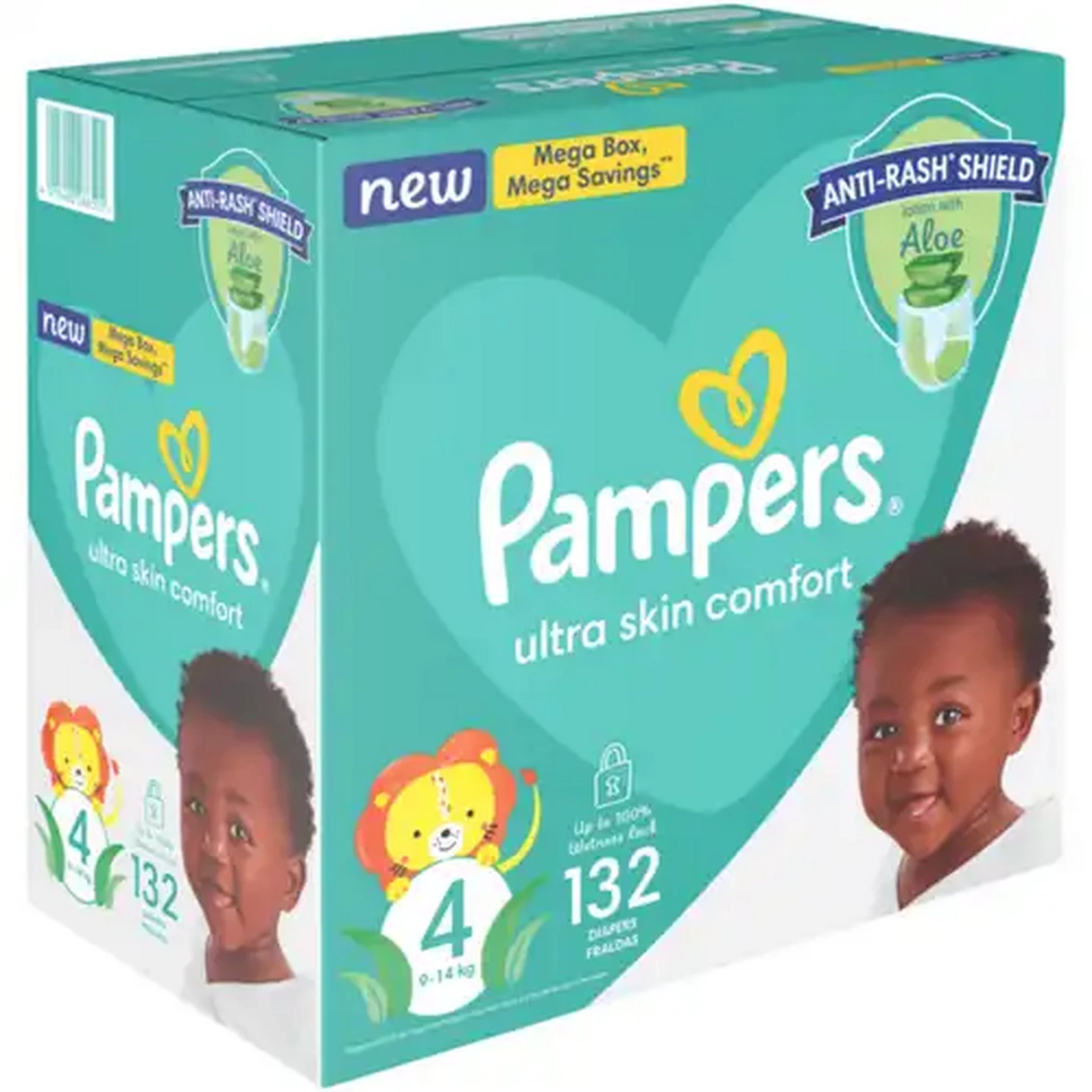 Image of Pampers Size 4 9-14kg Disposable Nappies 132 Pack