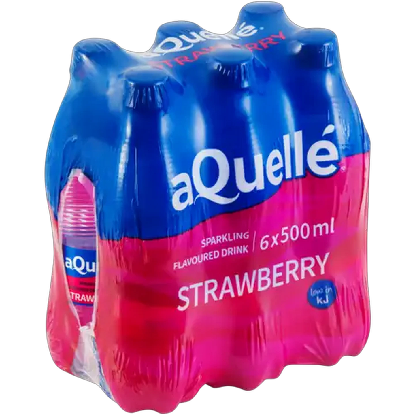 Image of aQuellé Strawberry Flavoured Sparkling Drinks 6 x 500ml