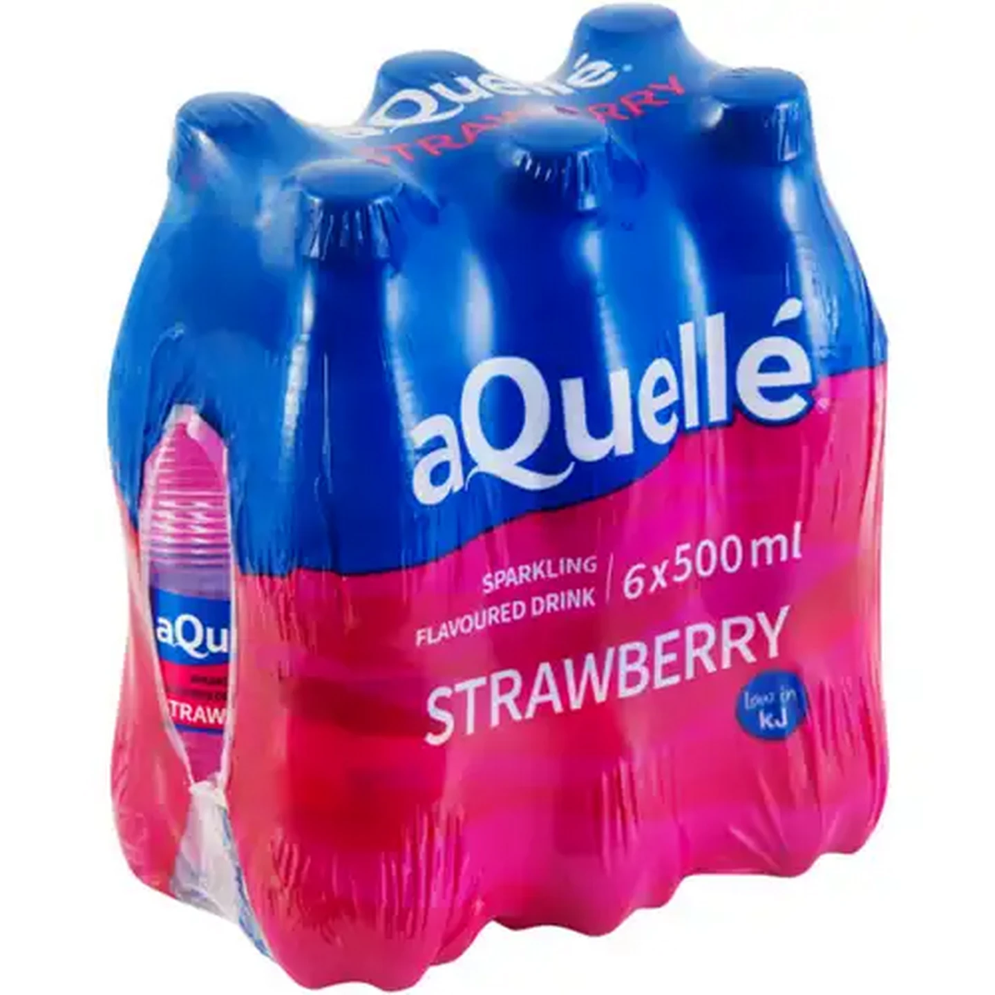 Image of aQuellé Strawberry Flavoured Sparkling Drinks 6 x 500ml