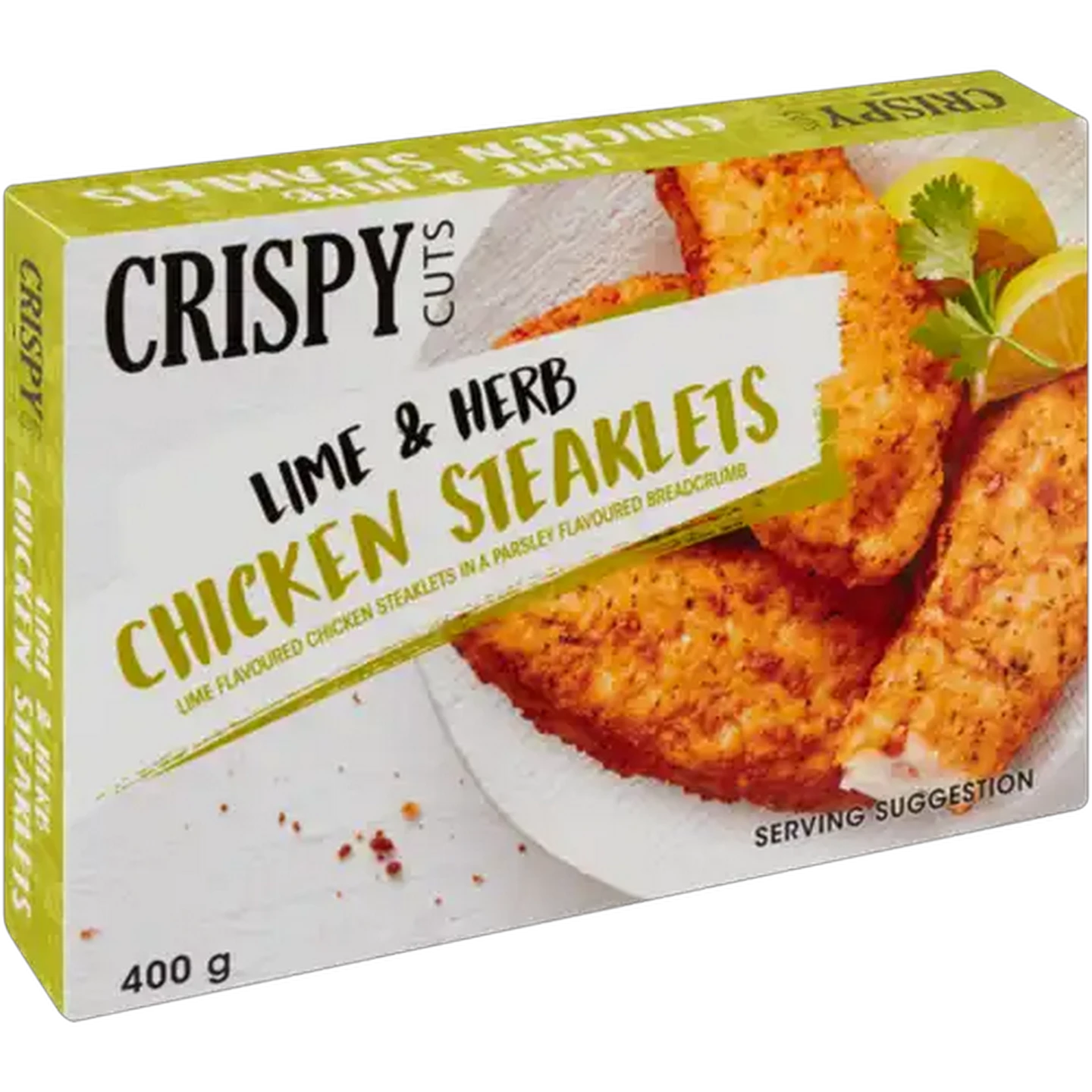 Image of Crispy Cuts Frozen Lime & Herb Chicken Steaklets 400g