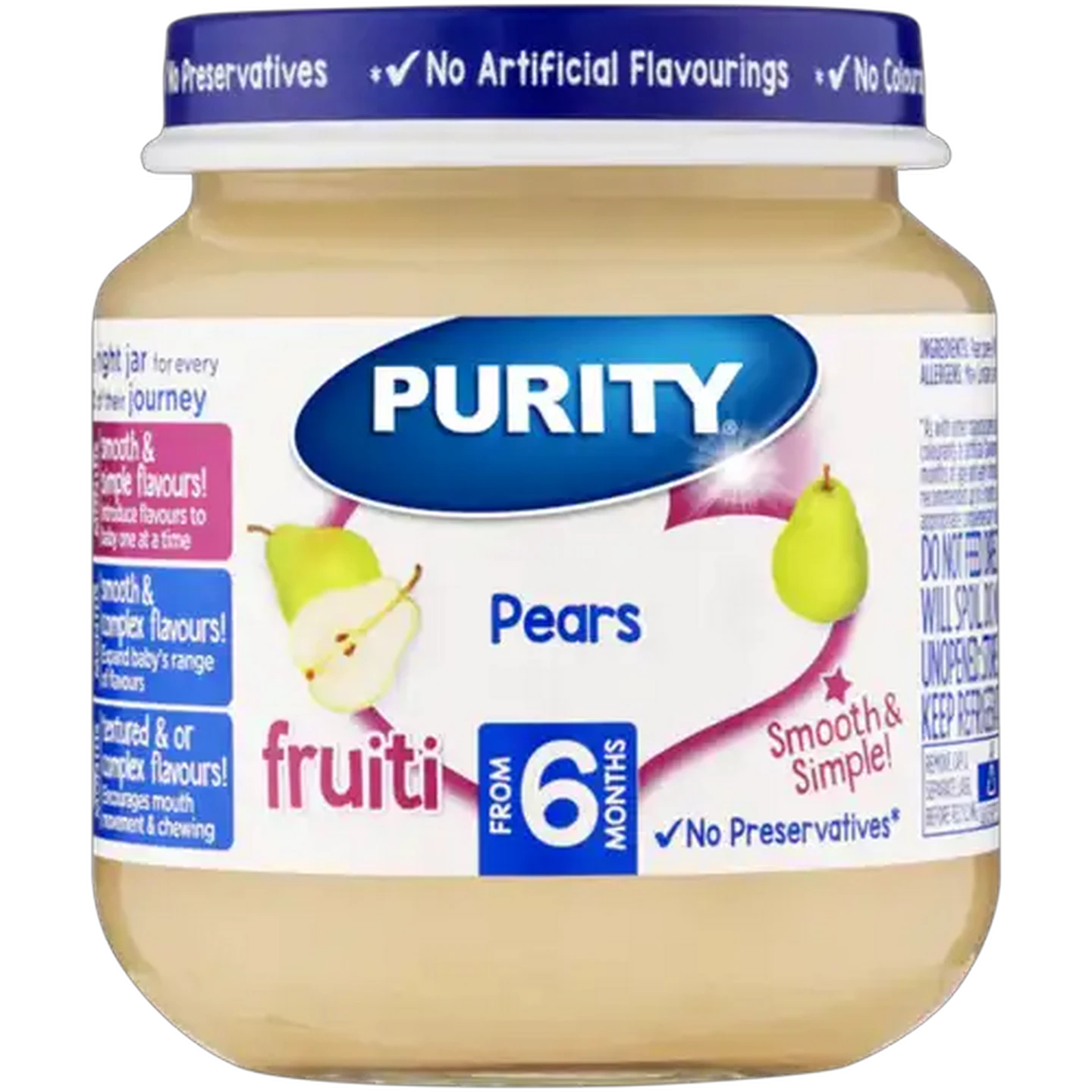 Image of PURITY From 6 Months Pears Fruiti 125ml