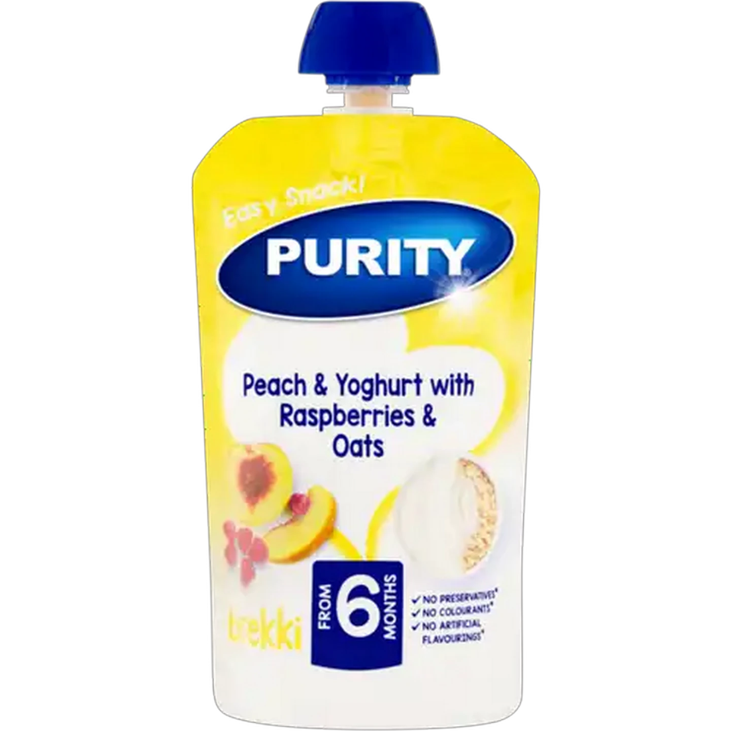 Image of PURITY From 6 Months Peach & Yoghurt with Raspberries & Oats Brekki 110ml