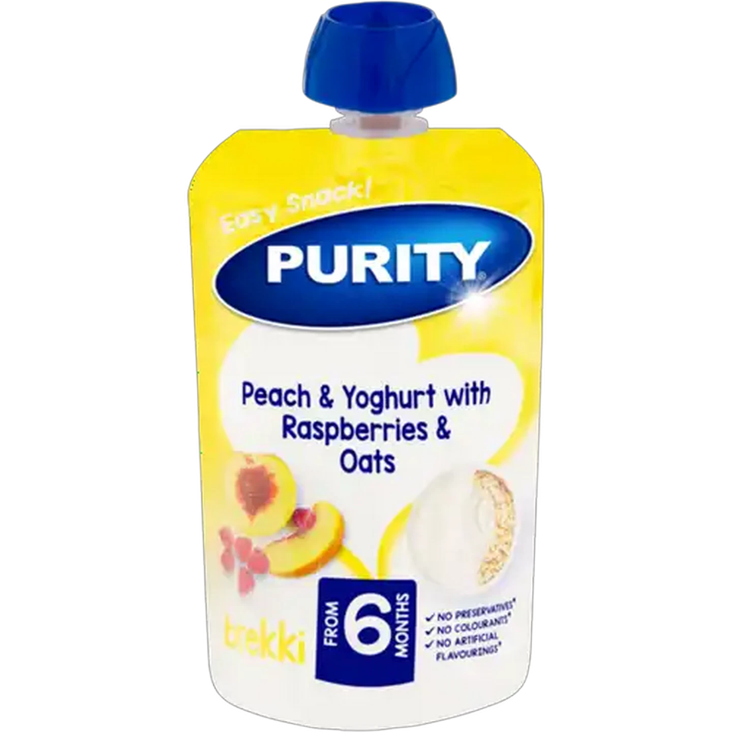 Image of PURITY From 6 Months Peach & Yoghurt with Raspberries & Oats Brekki 110ml