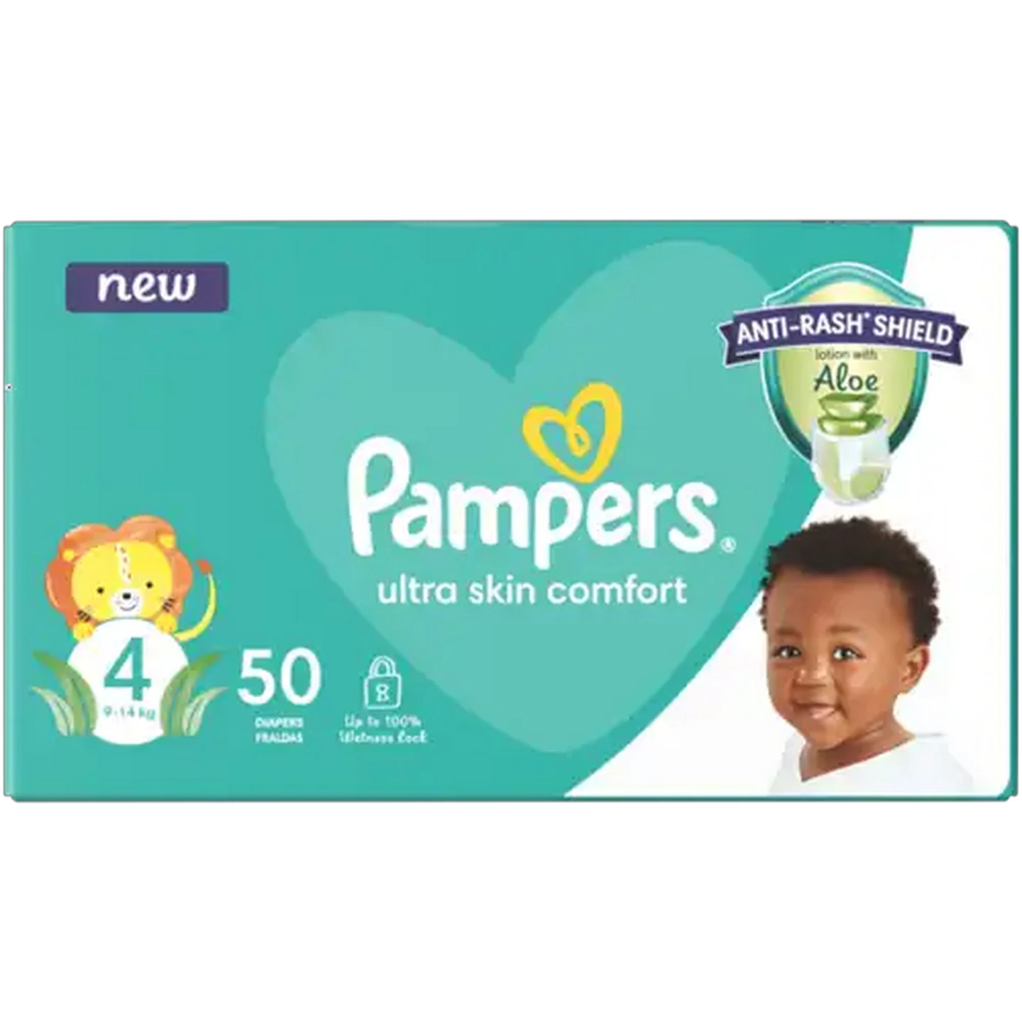 Image of Pampers Size 4 9-14kg Disposable Nappies 50 Pack