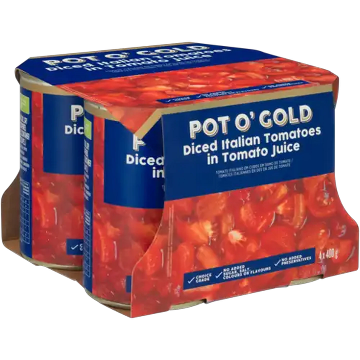 Image of Pot O' Gold Diced Italian Tomatoes in Tomato Juice 4 x 400g