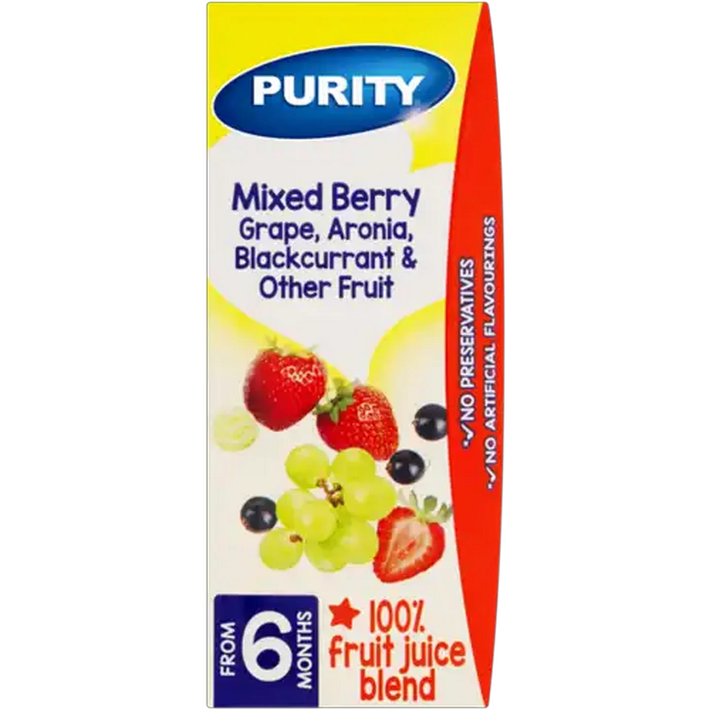 Image of PURITY From 6 Months Mixed Berry 100% Fruit Juice Blend 200ml