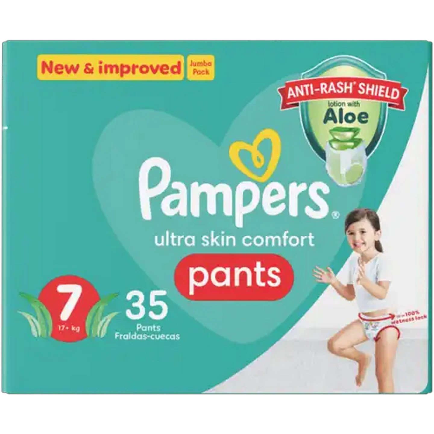 Image of Pampers Size 7 17+kg Diaper Pants 35 Pack