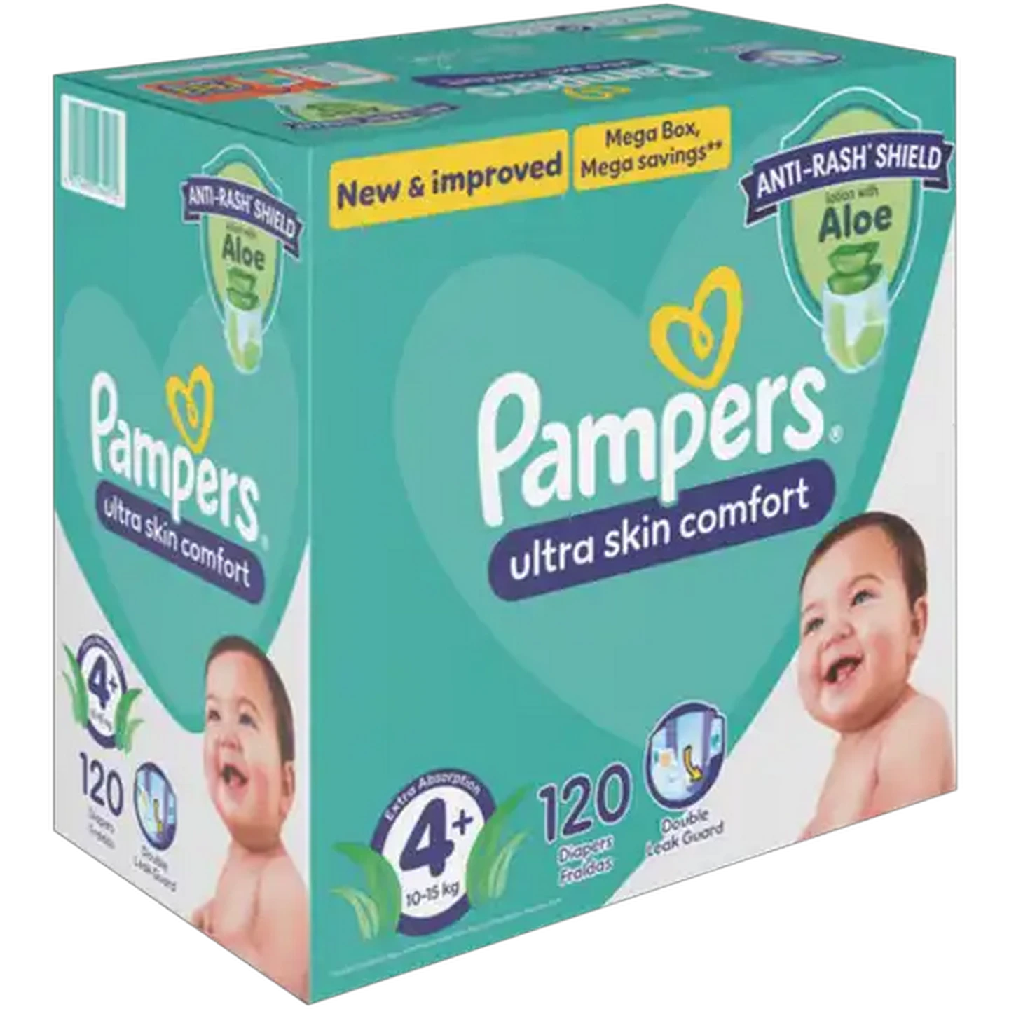 Image of Pampers Size 4+ 10-15kg Disposable Nappies 120 Pack