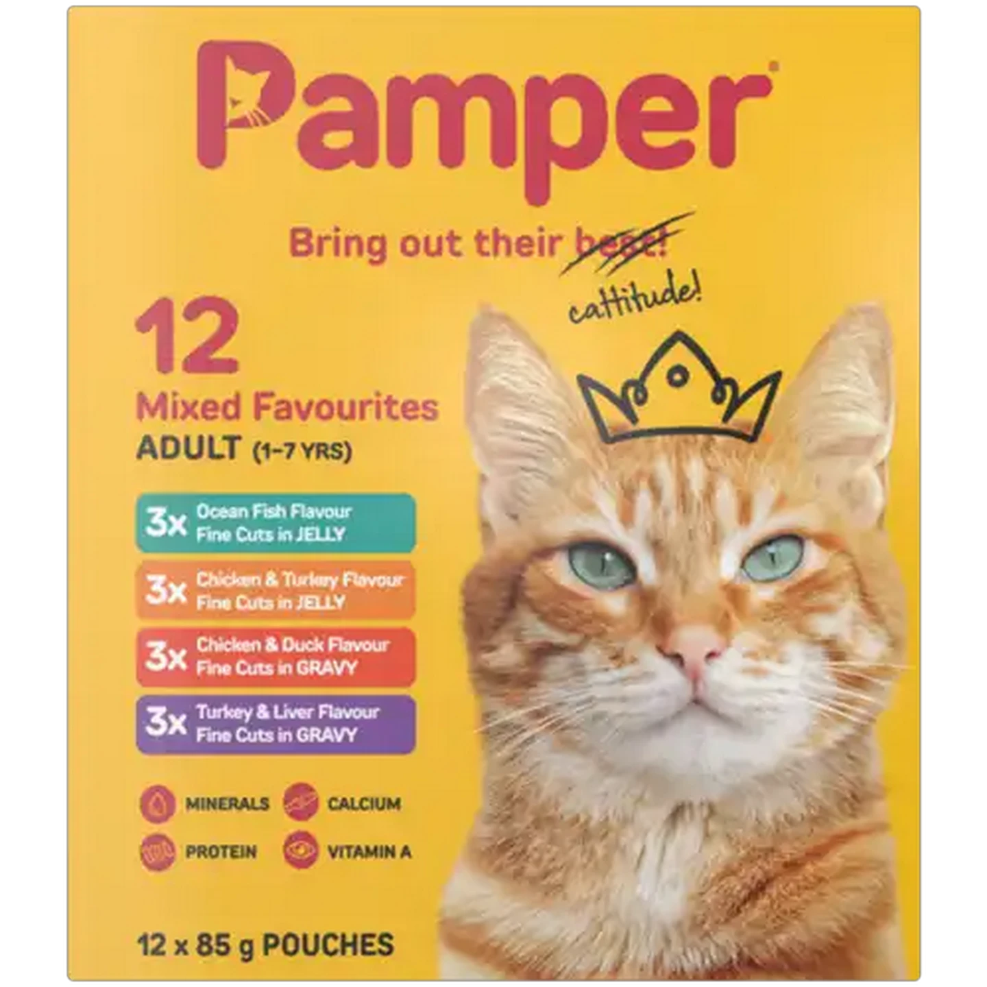 Image of Pamper Mixed Favourites Cat Food 12 x 85g