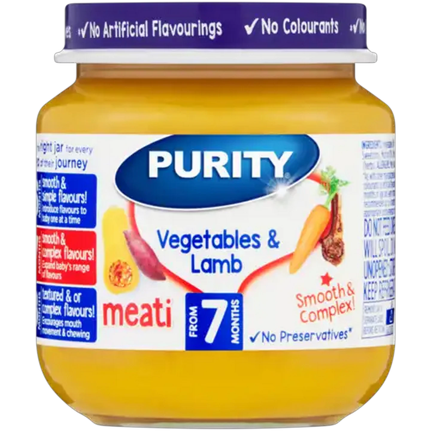 Image of PURITY From 7 Months Vegetables & Lamb Meati 125ml