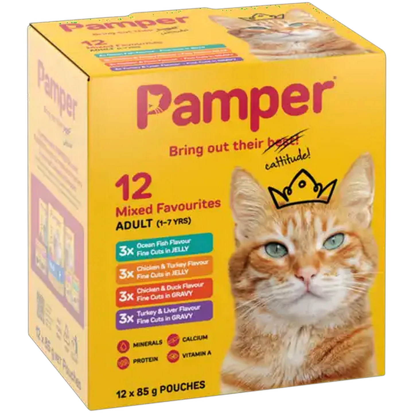 Image of Pamper Mixed Favourites Cat Food 12 x 85g