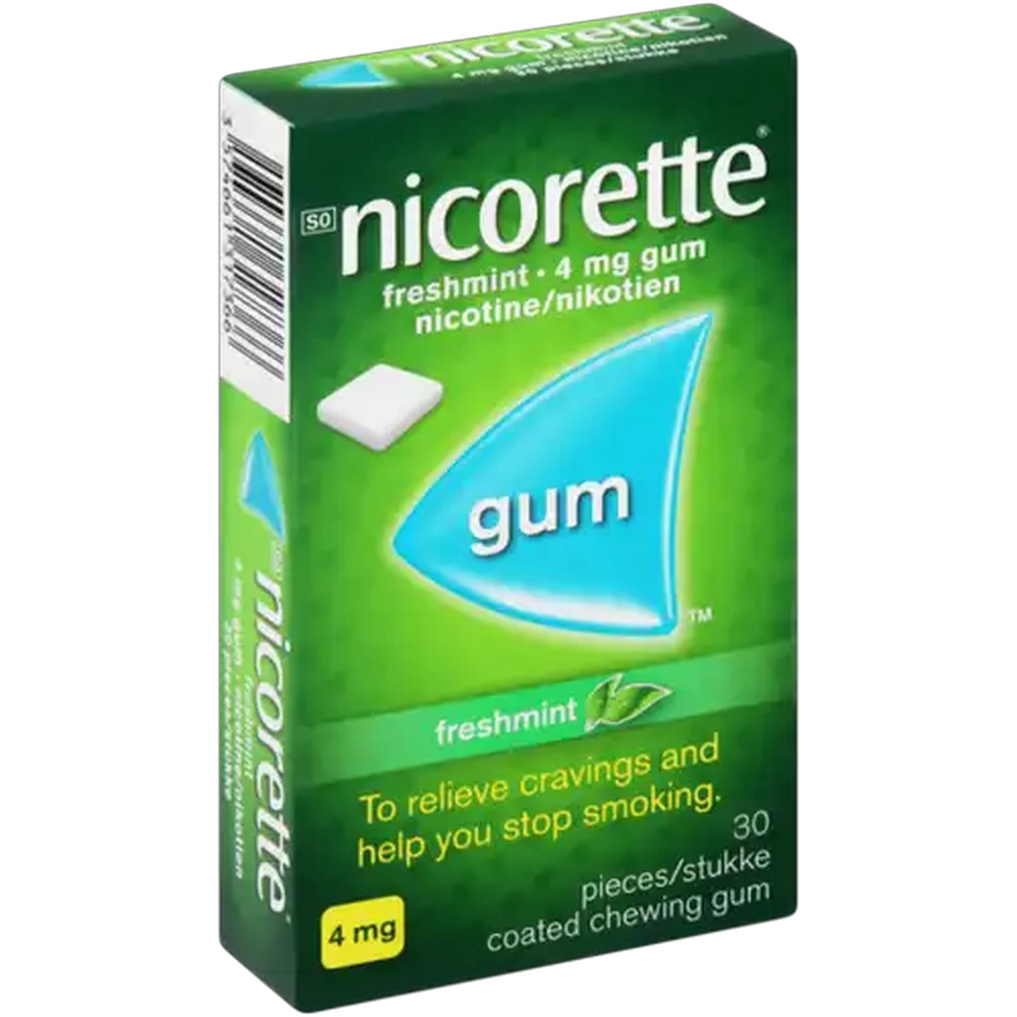 Image of Nicorette Gum 4mg Fresh Mint 30 Pack