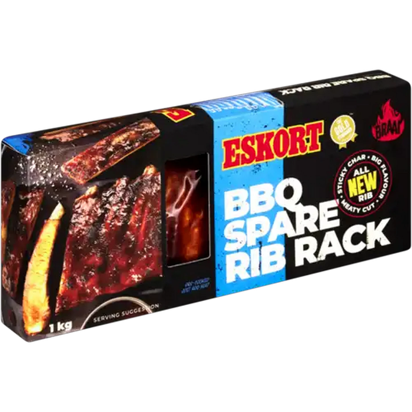 Image of Eskort Pre-Cooked BBQ Pork Spare Ribs 1kg