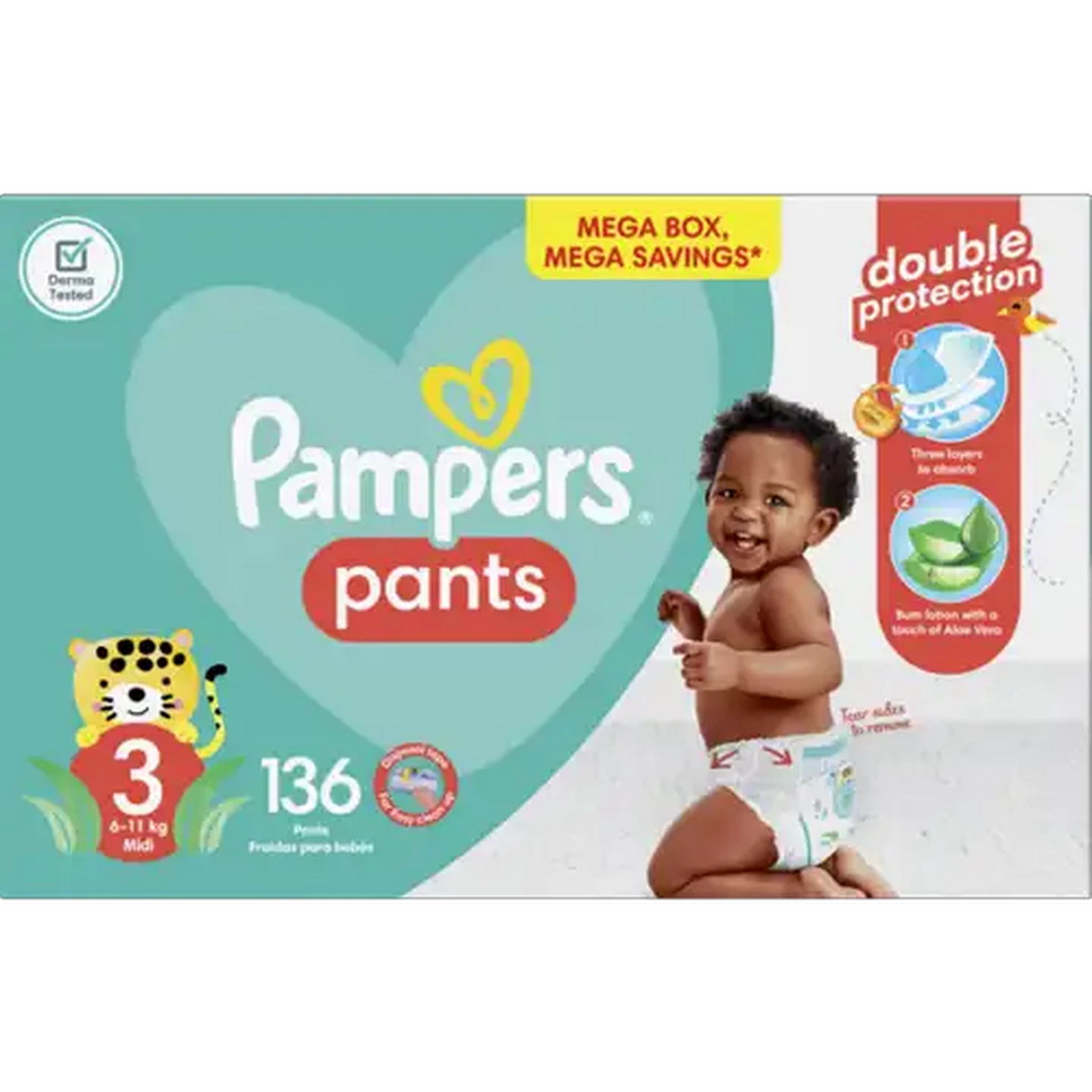Image of Pampers Pants Active Fit Size 3 6-11kg Diapers 136 Pack