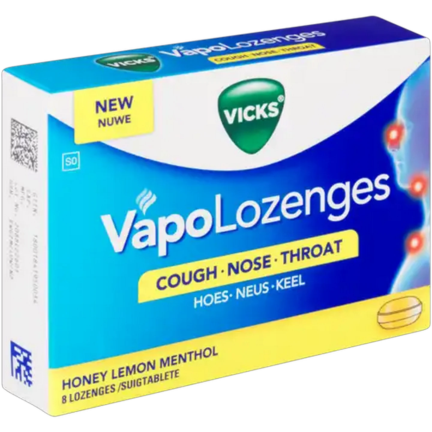 Image of Vicks Vapo Honey Lemon Menthol Lozenges 8 Pack