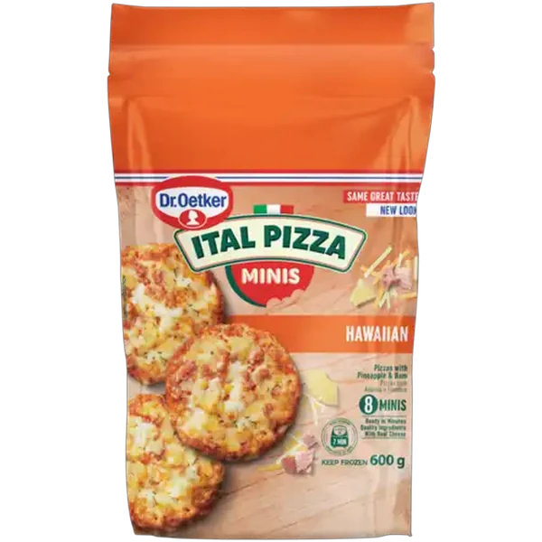 Dr. Oetker Ital Pizza Frozen Hawaiian Pizza Minis 8 Pack