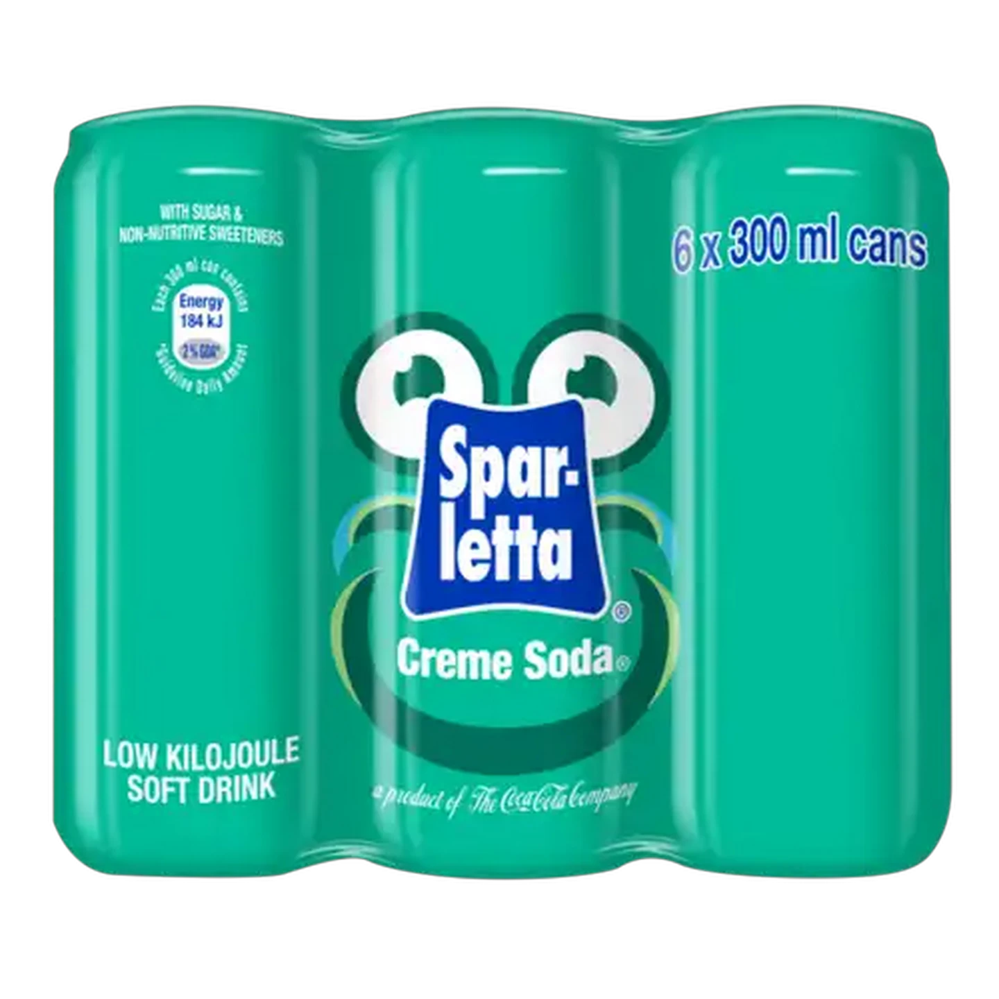 Image of Sparletta Creme Soda Soft Drink Cans 6 x 300ml