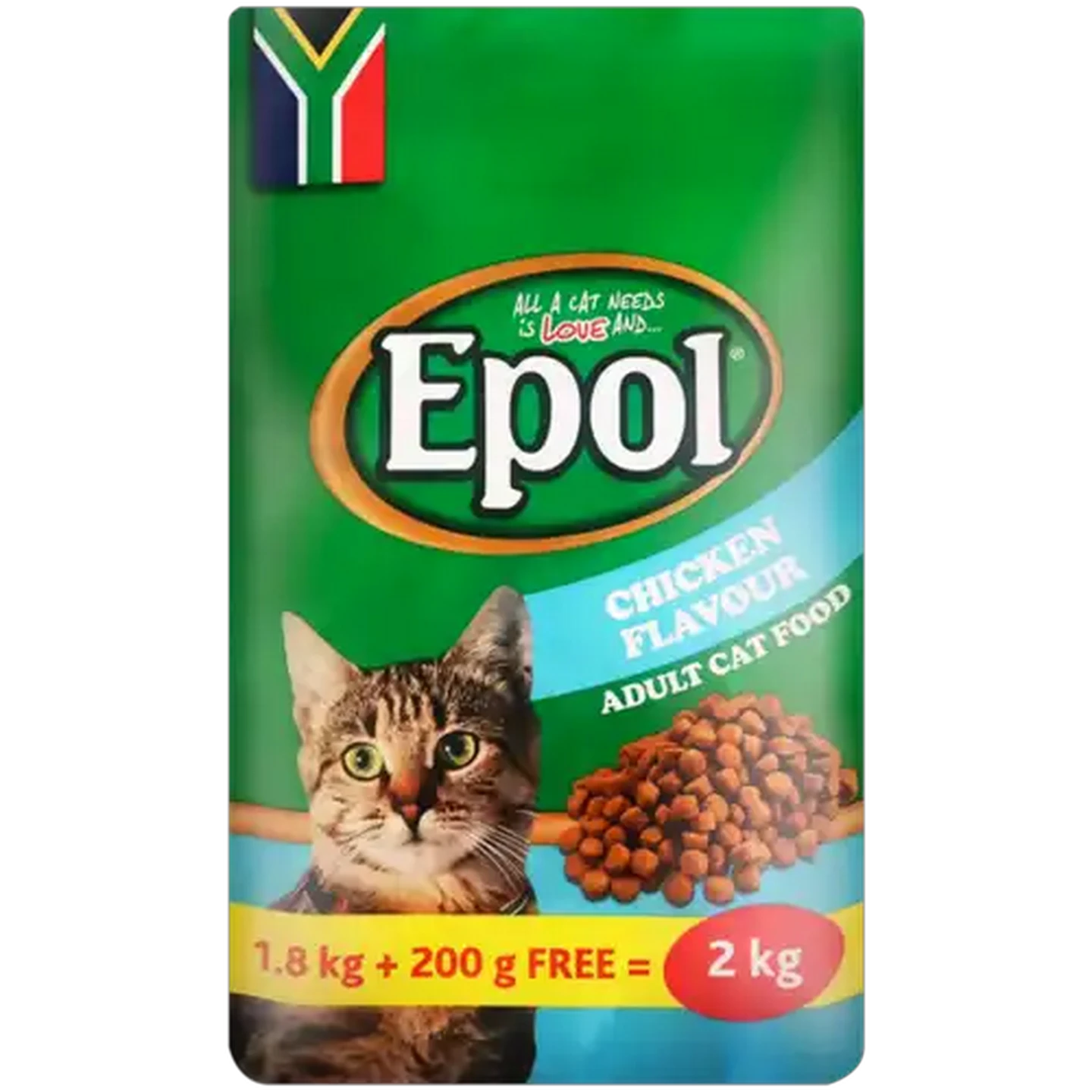 Image of Epol Chicken Flavour Adult Dry Cat Food 2kg
