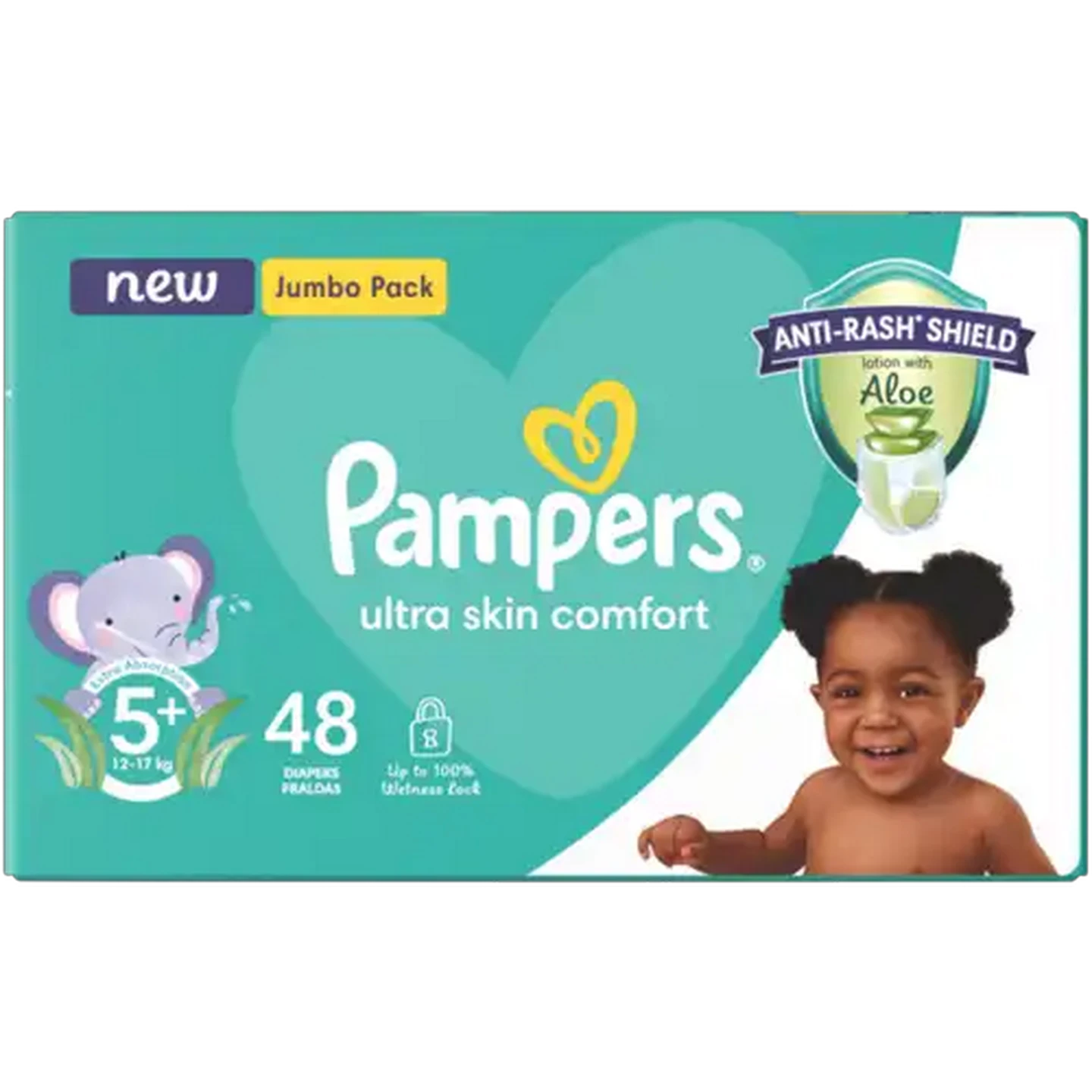 Image of Pampers Size 5+ 12-17kg Disposable Nappies 48 Pack