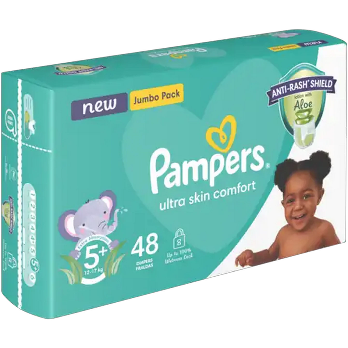 Image of Pampers Size 5+ 12-17kg Disposable Nappies 48 Pack