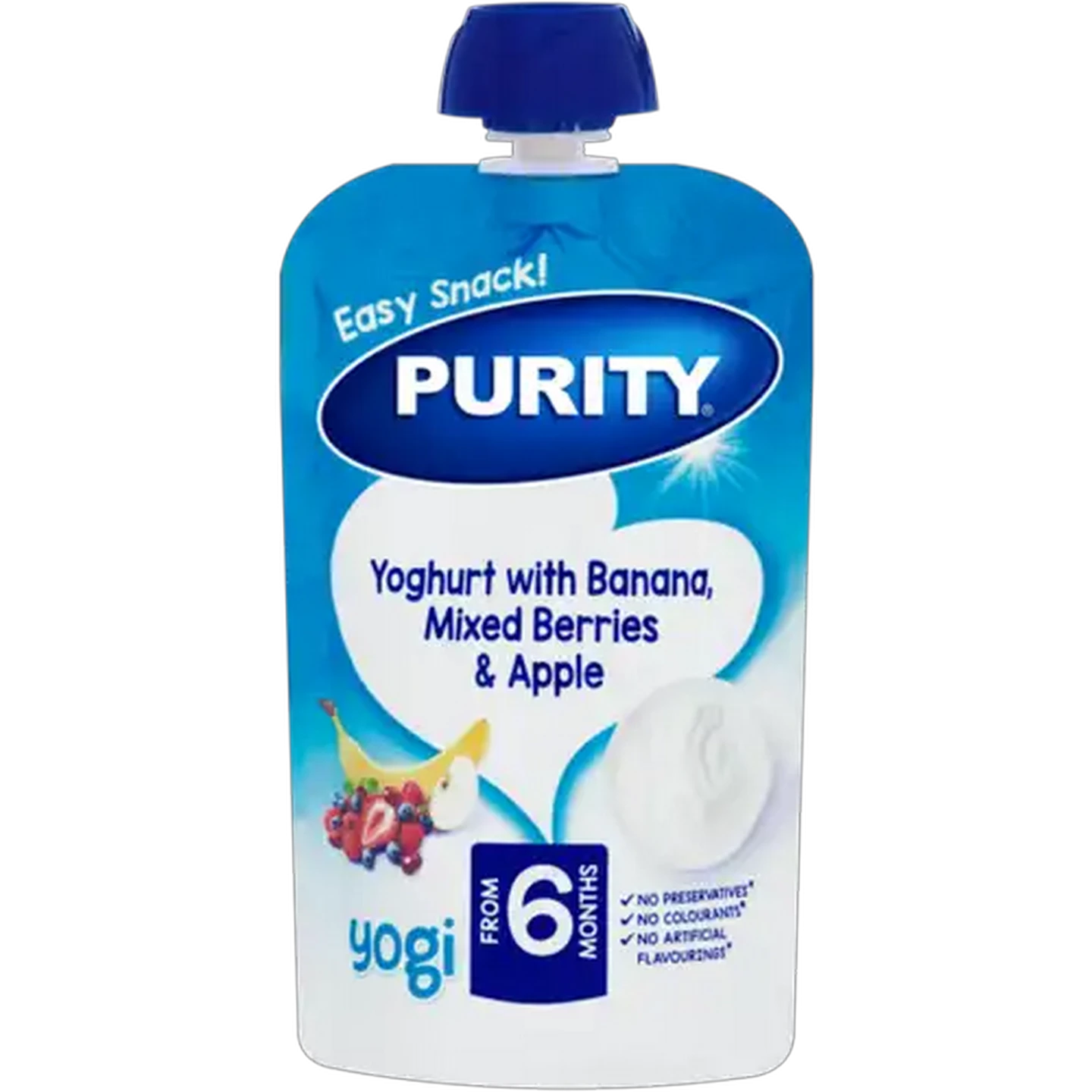 Image of PURITY From 6 Months Yoghurt with Banana, Mixed Berries & Apple Yogi 110ml