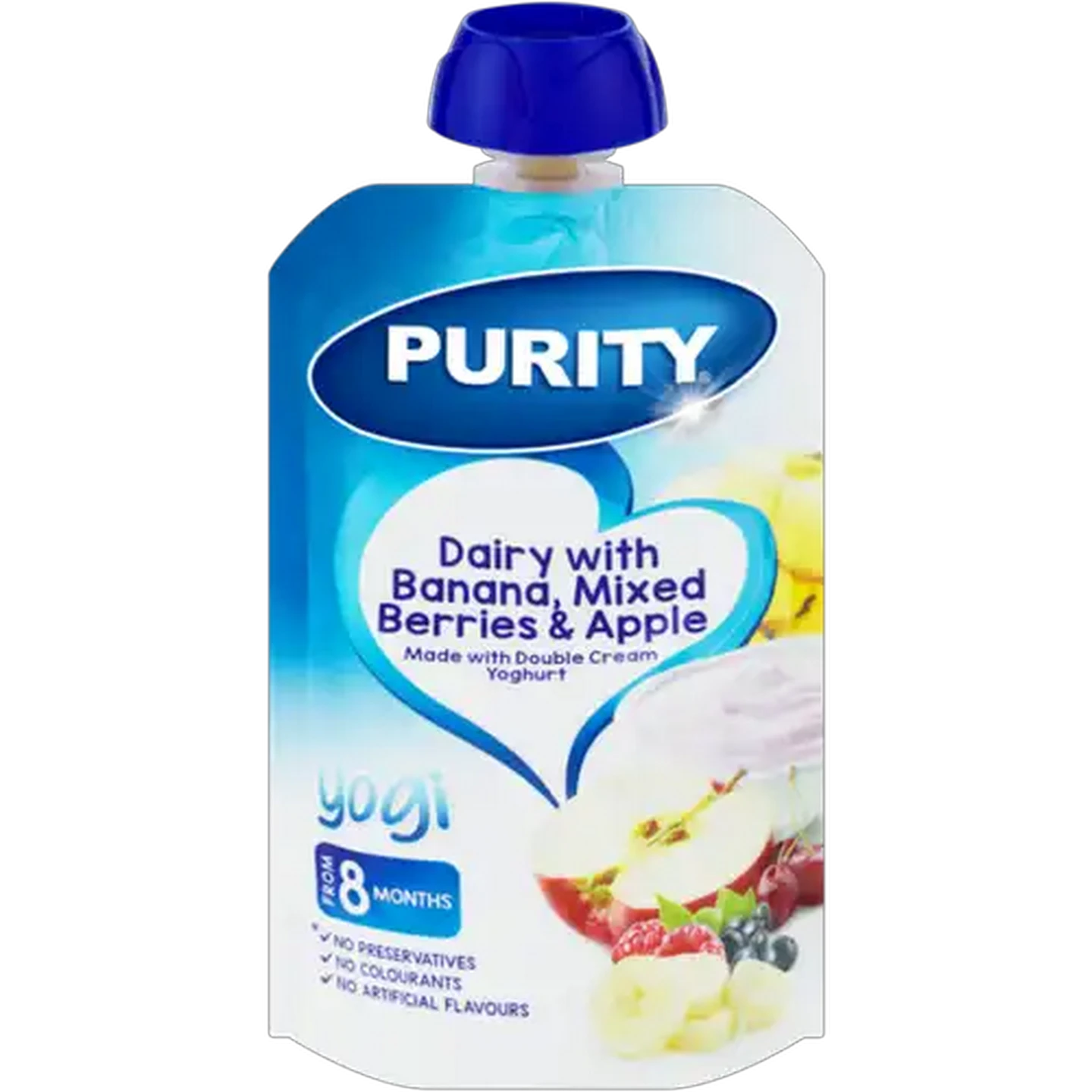 Image of PURITY From 6 Months Yoghurt with Banana, Mixed Berries & Apple Yogi 110ml