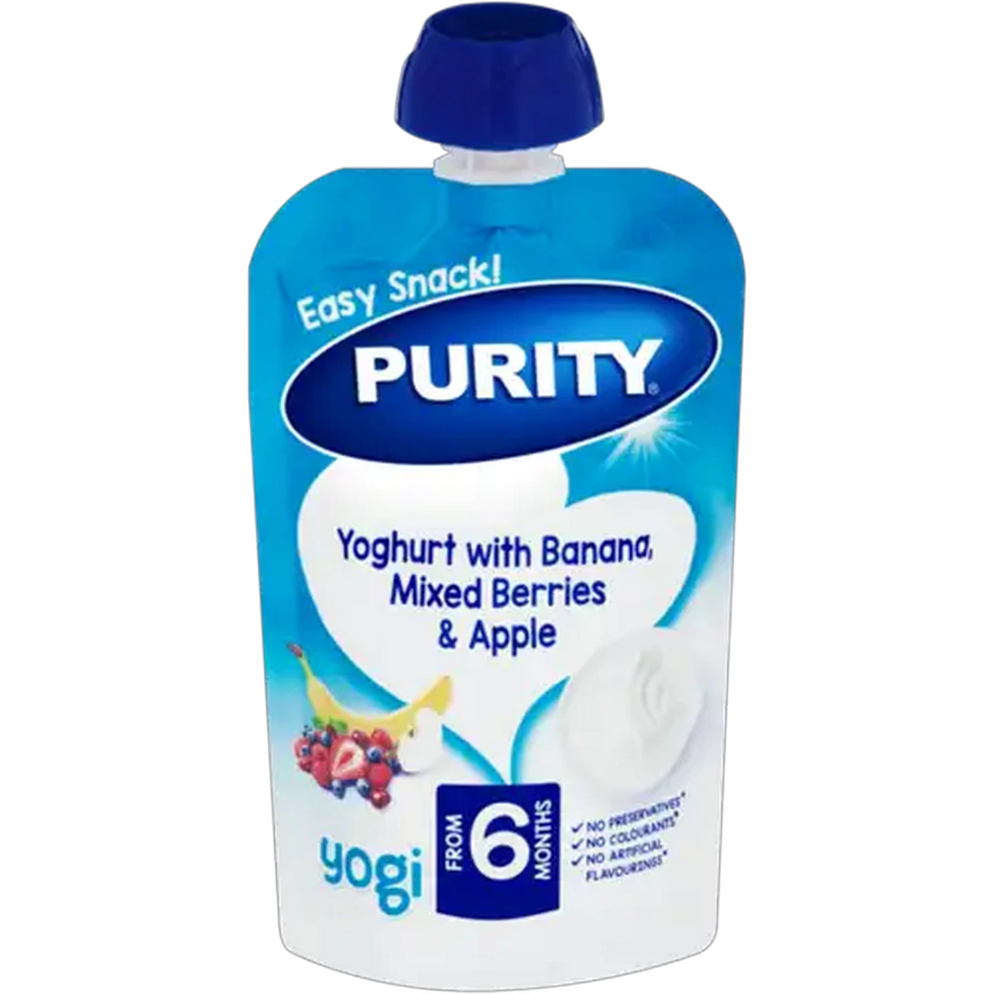 Image of PURITY From 6 Months Yoghurt with Banana, Mixed Berries & Apple Yogi 110ml