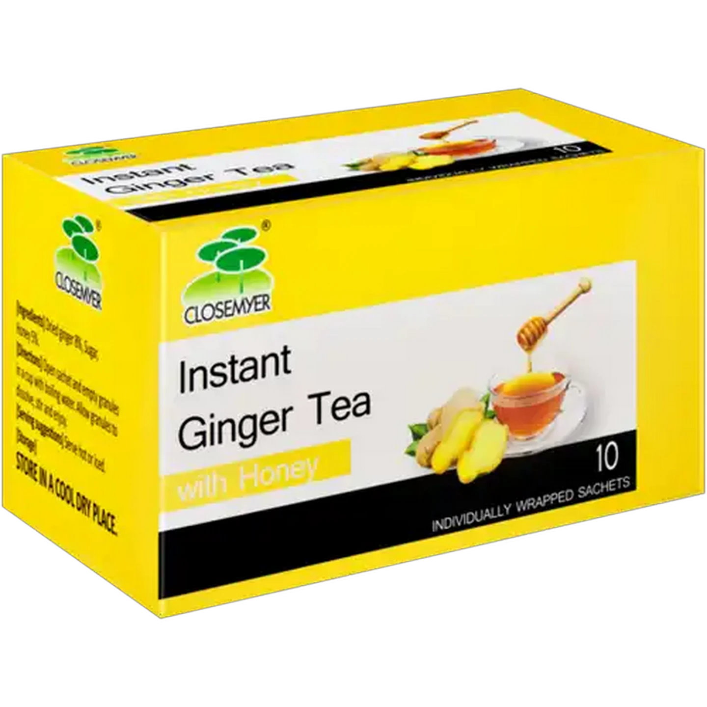 Image of Closemyer Instant Ginger Tea with Honey 10 Pack