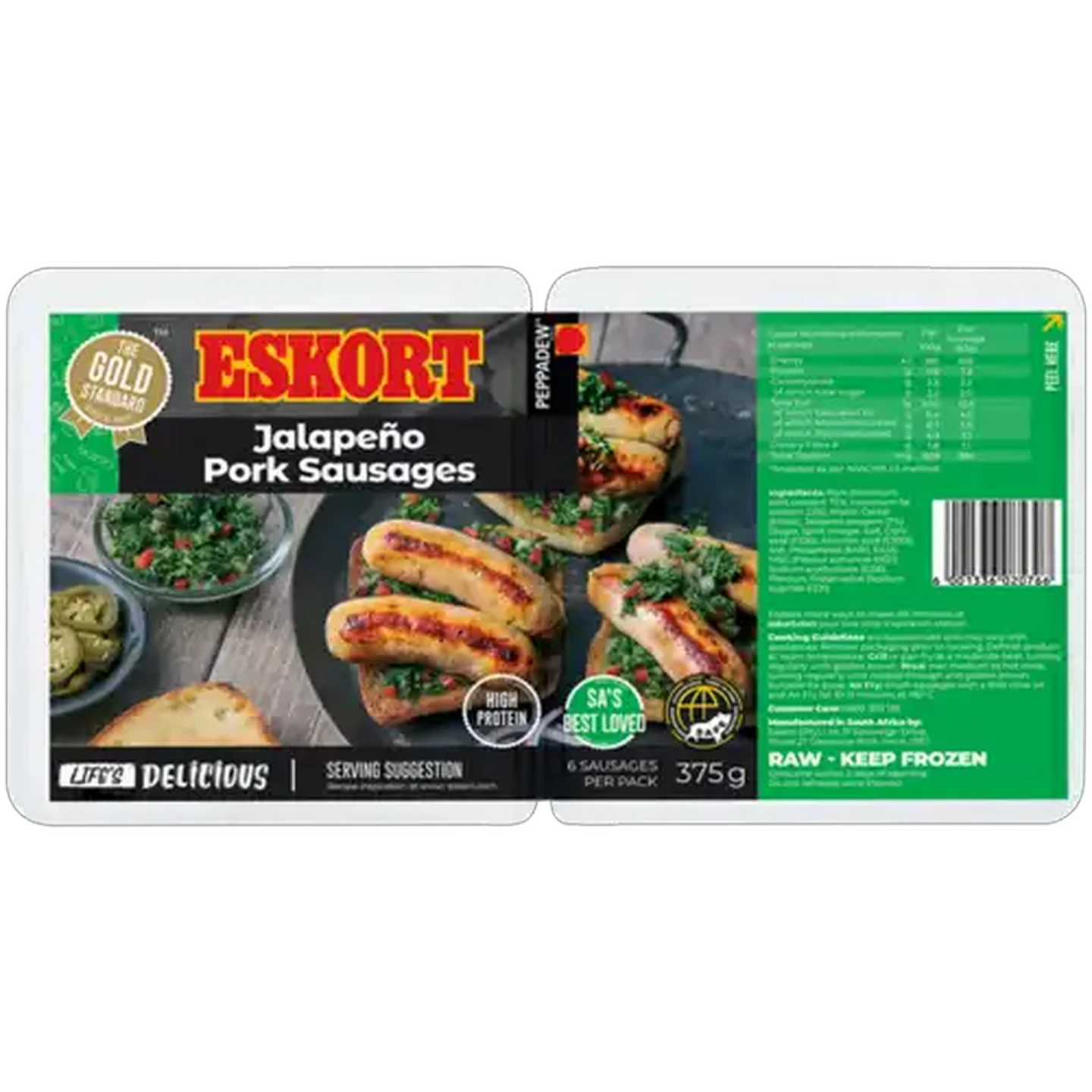 Image of Eskort Jalapeño Pork Sausages 375g