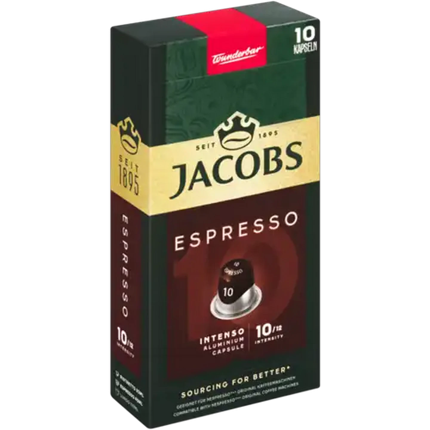 Image of Jacobs Espresso Intenso 10 Coffee Capsules 10 Pack
