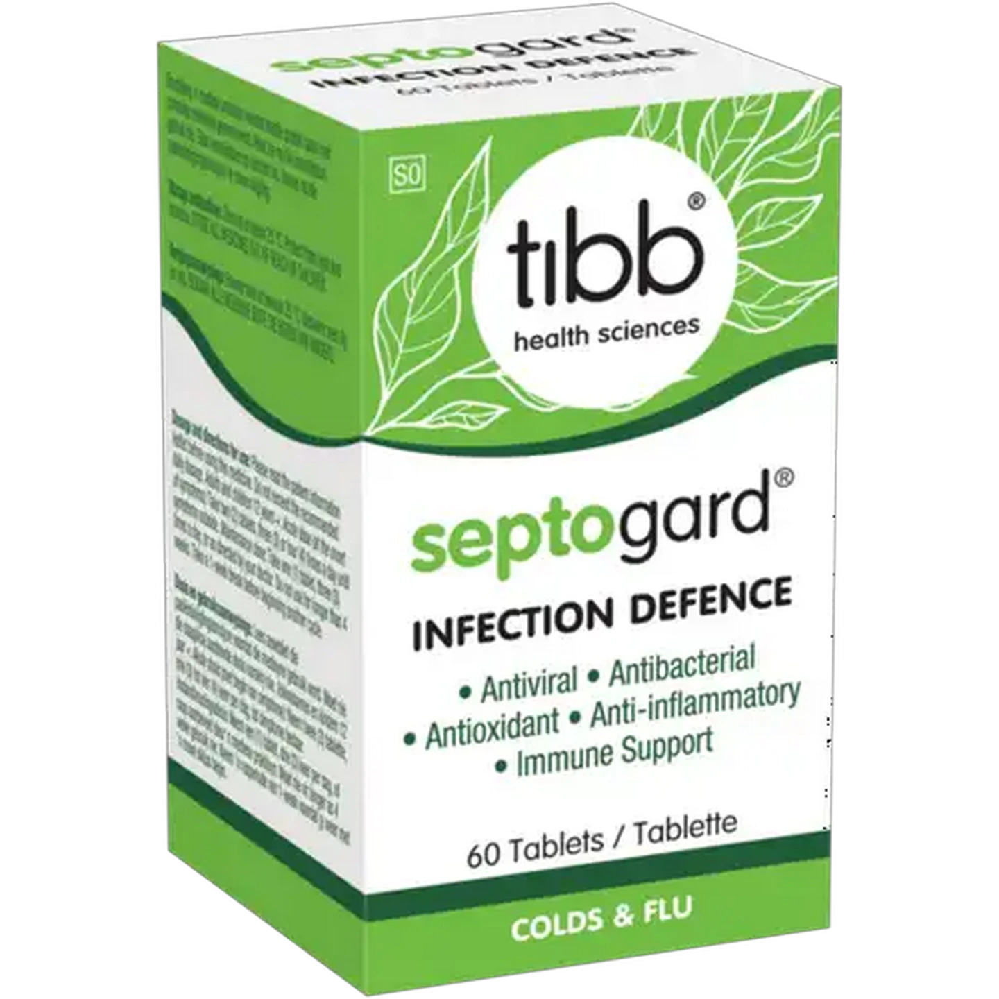 Image of Tibb Septogard Infection Defence Colds & Flu Tablets 60 Pack