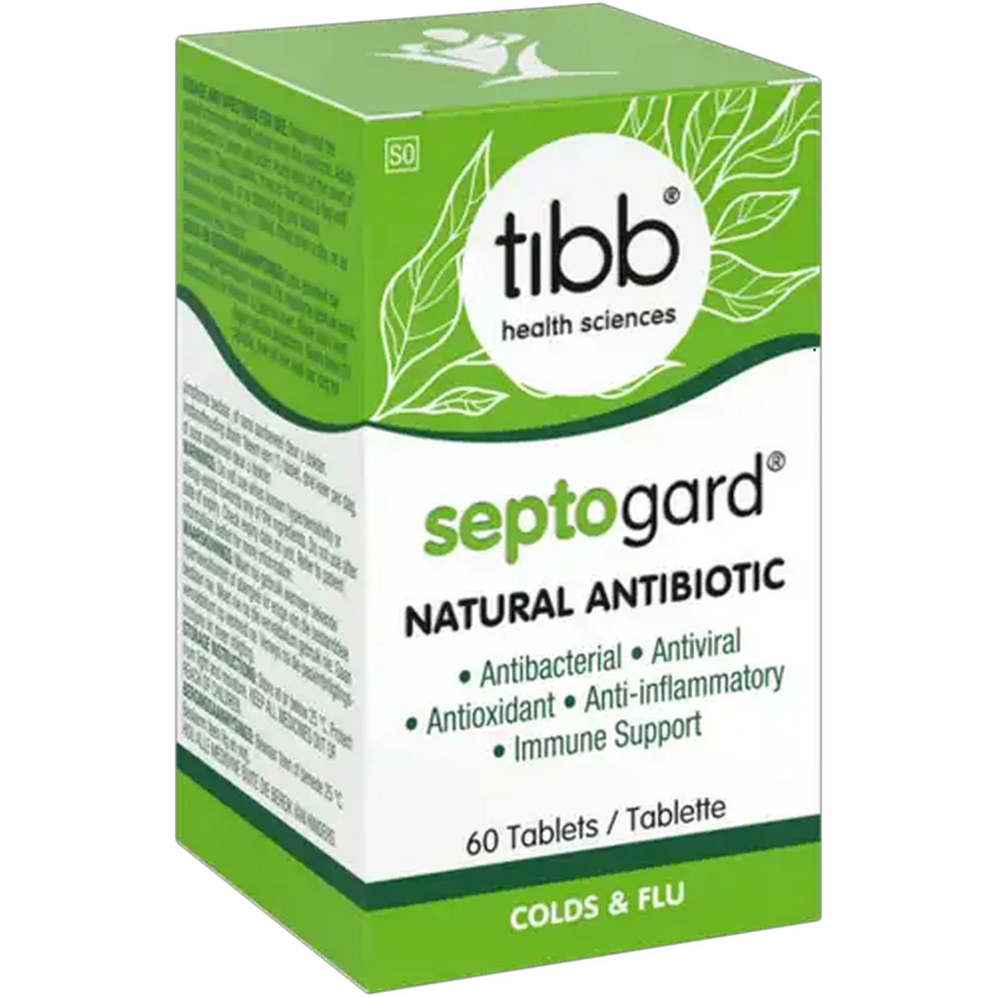 Image of Tibb Septogard Infection Defence Colds & Flu Tablets 60 Pack