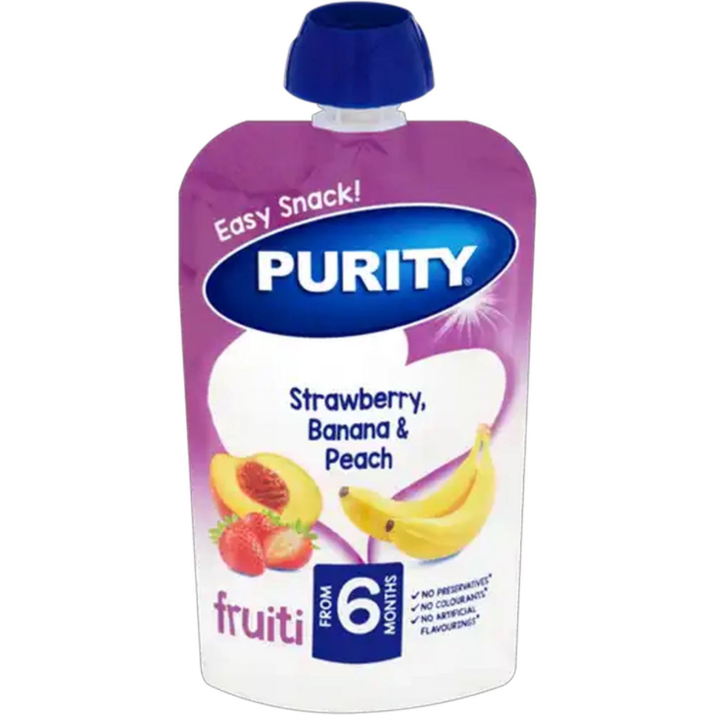 Image of PURITY From 6 Months Strawberry, Banana & Peach Fruiti 110ml