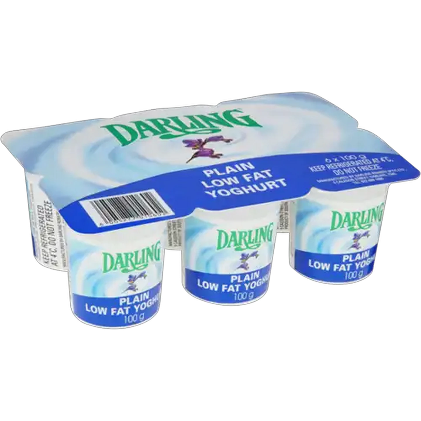 Image of Darling Low Fat Plain Yoghurt 6 x 100ml