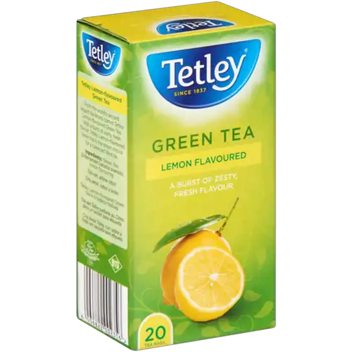 Image of Tetley Lemon Flavoured Green Tea Bags 20 Pack