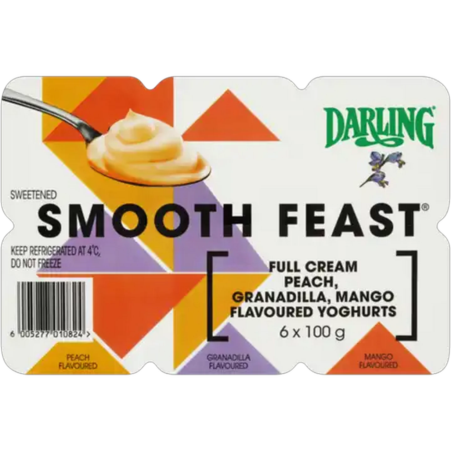 Image of Darling Smooth Feast Assorted Flavoured Full Cream Yoghurts 6 x 100g