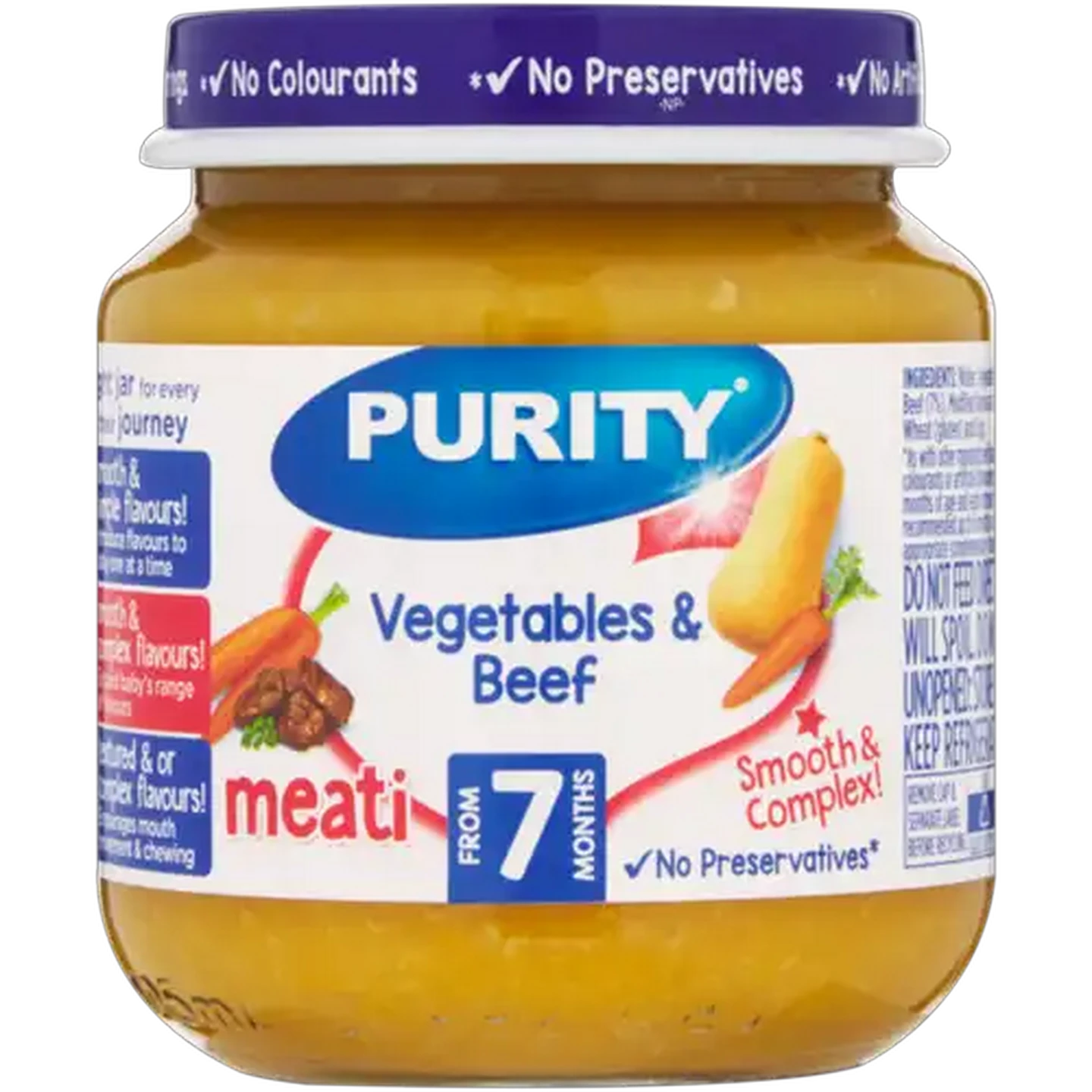 Image of PURITY From 7 Months Vegetables & Beef Meati 125ml