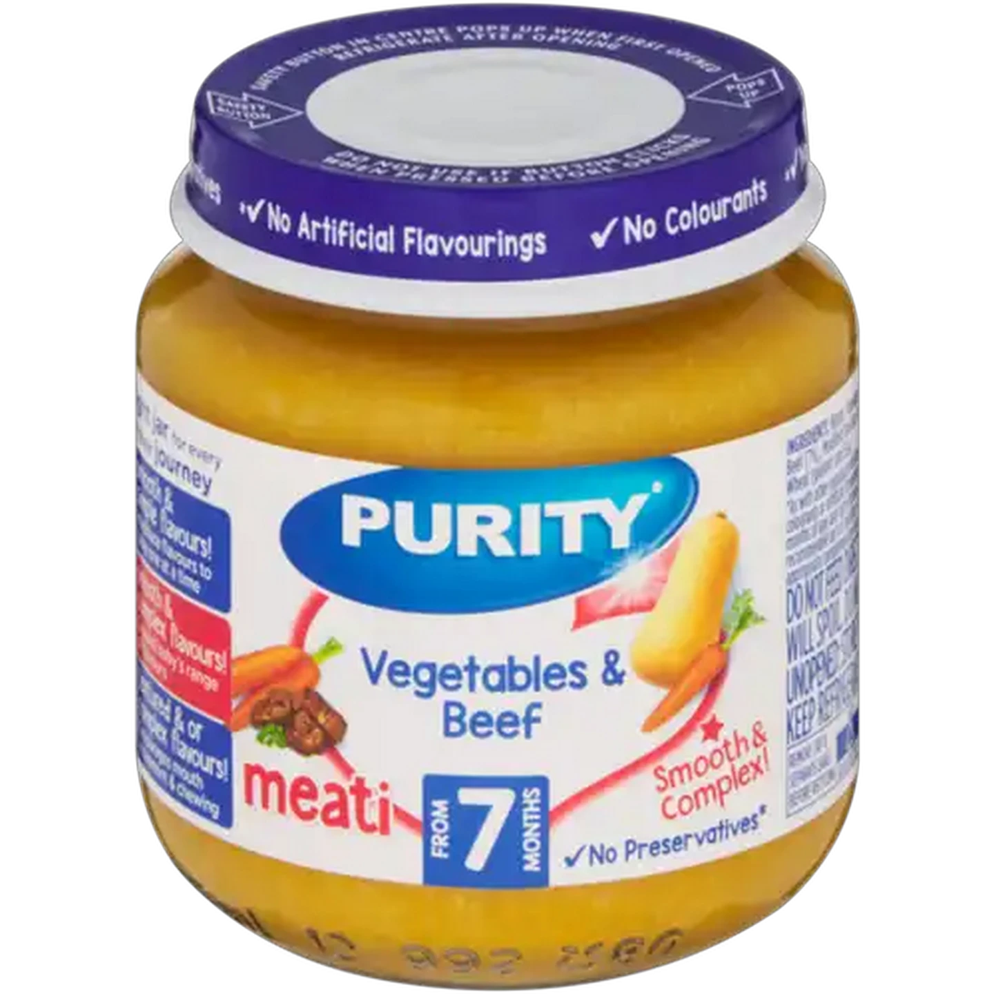 Image of PURITY From 7 Months Vegetables & Beef Meati 125ml