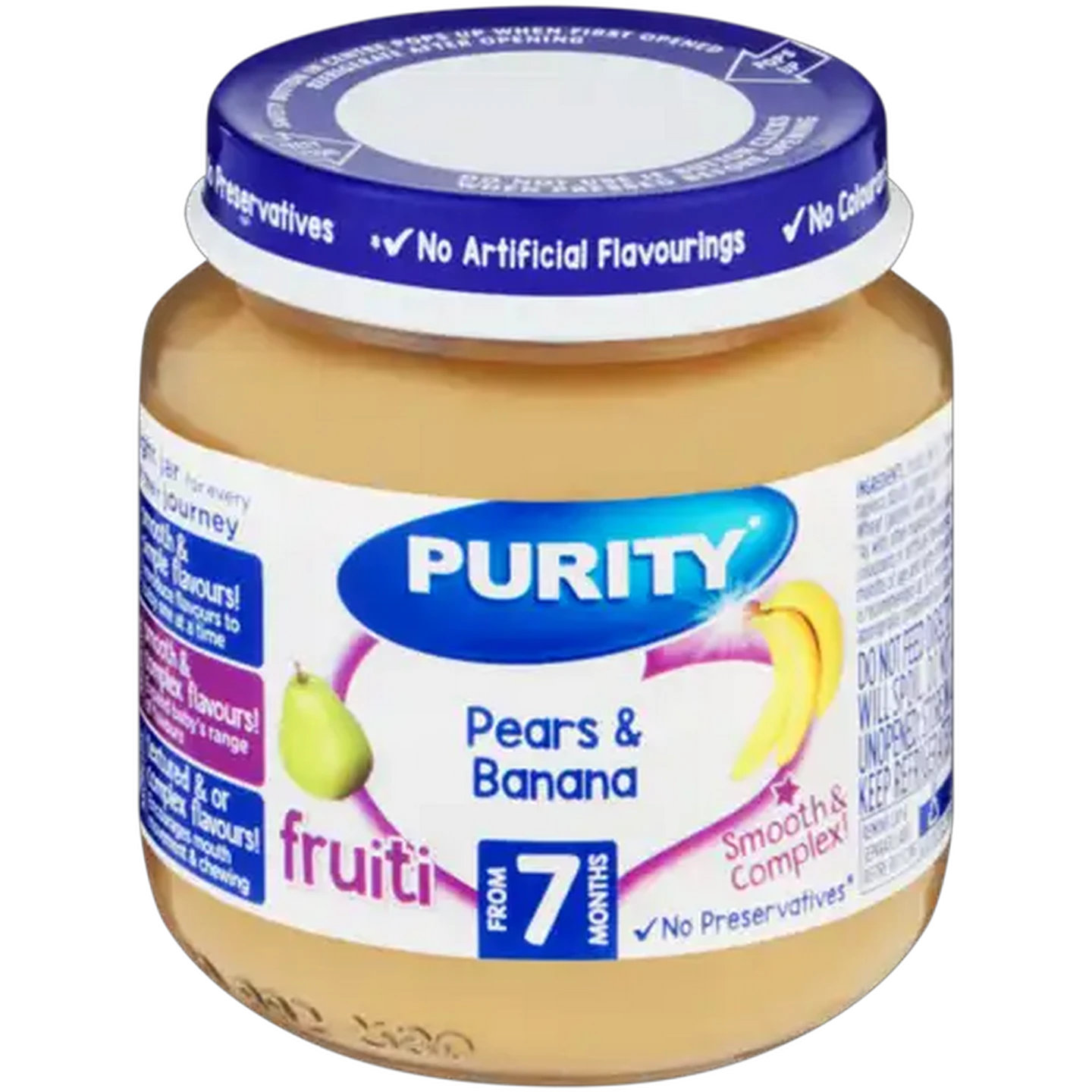 Image of PURITY From 7 Months Pears & Banana Fruiti 125ml