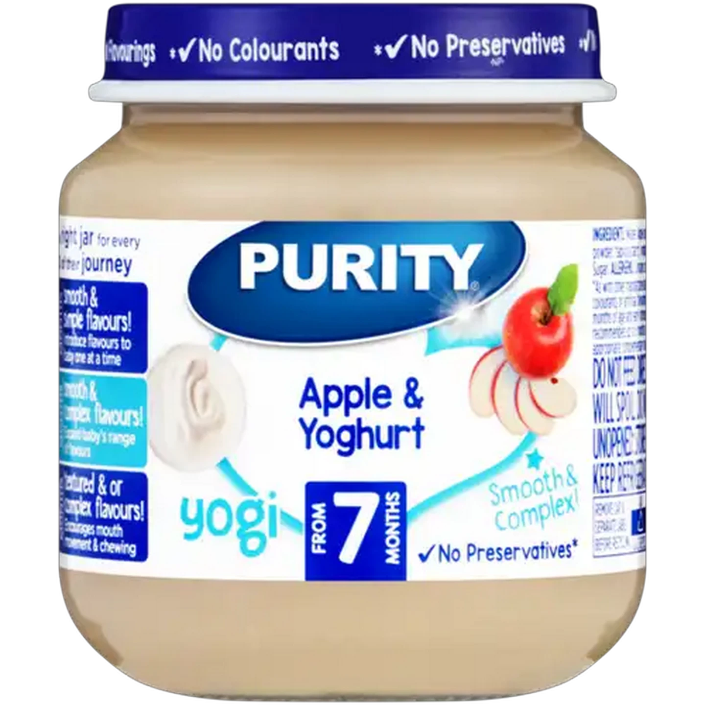 Image of PURITY From 7 Months Apple & Yoghurt Yogi 125ml