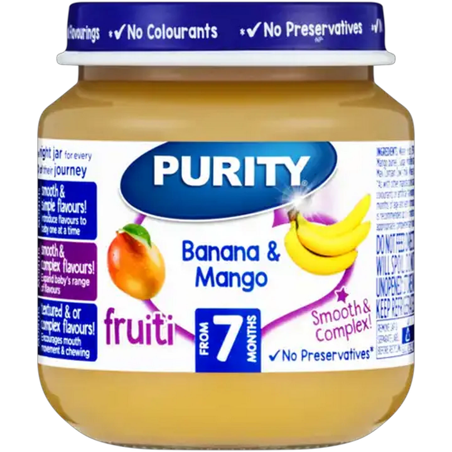 Image of PURITY From 7 Months Banana & Mango Fruiti 125ml