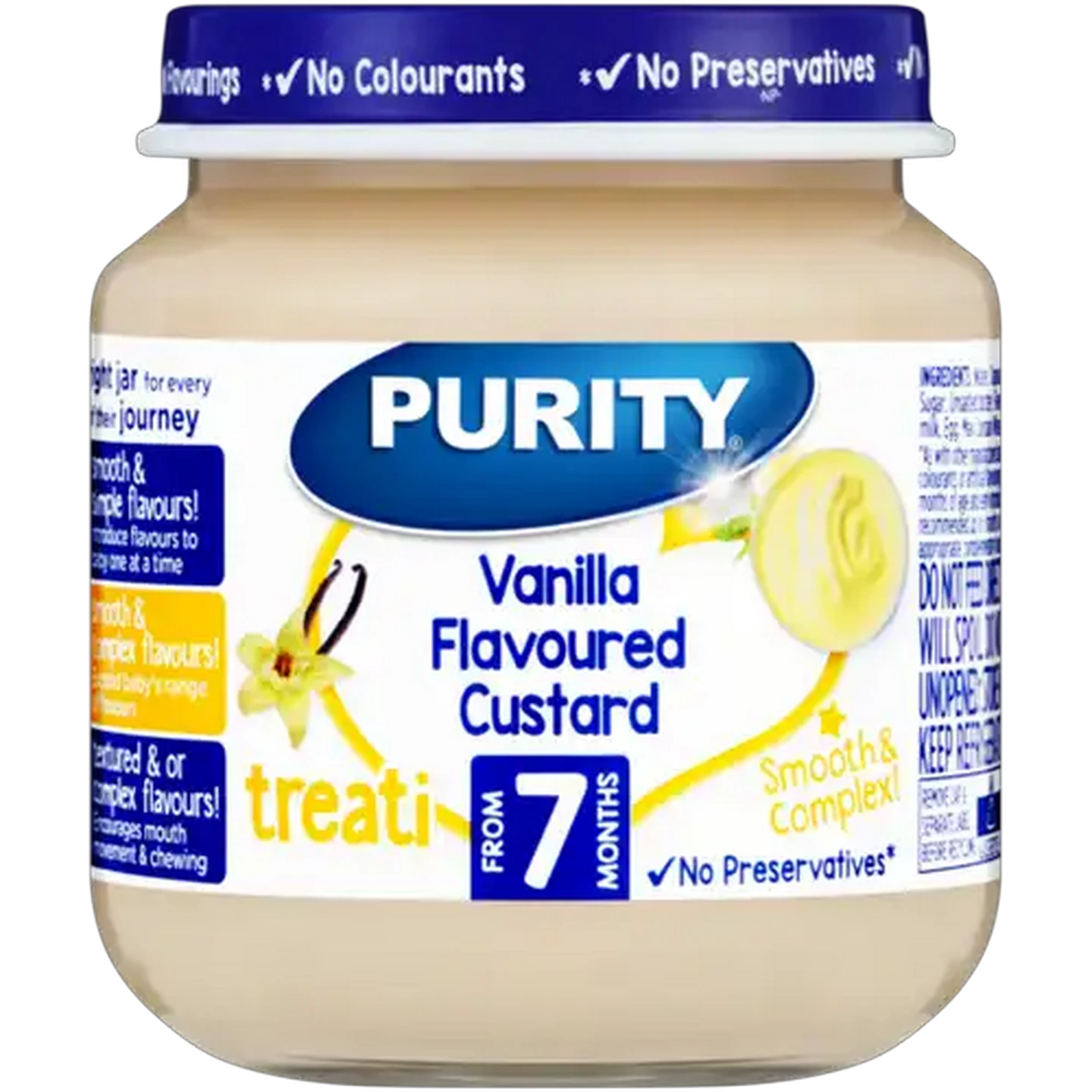 Image of PURITY From 7 Months Vanilla Flavoured Custard Treati 125ml