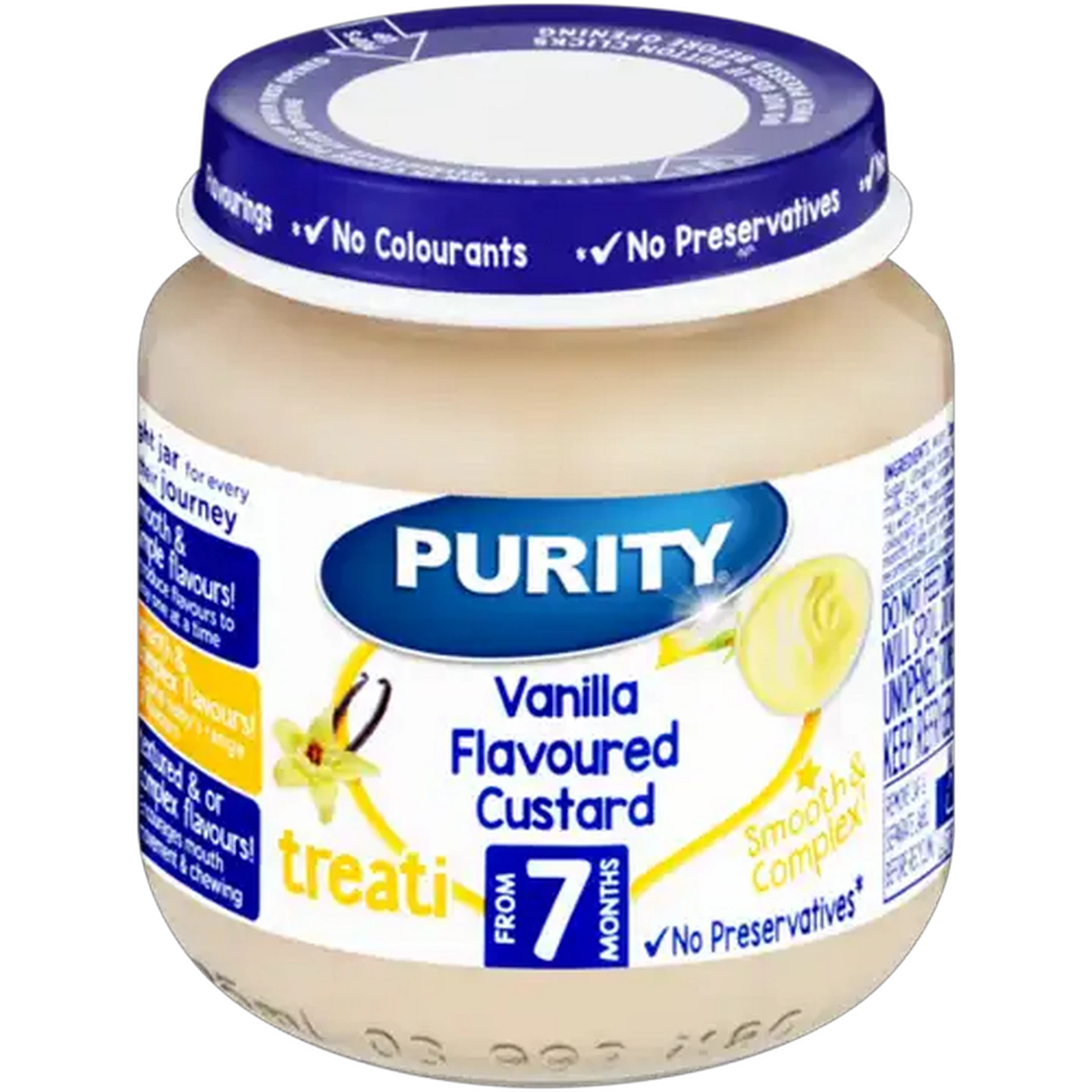 Image of PURITY From 7 Months Vanilla Flavoured Custard Treati 125ml