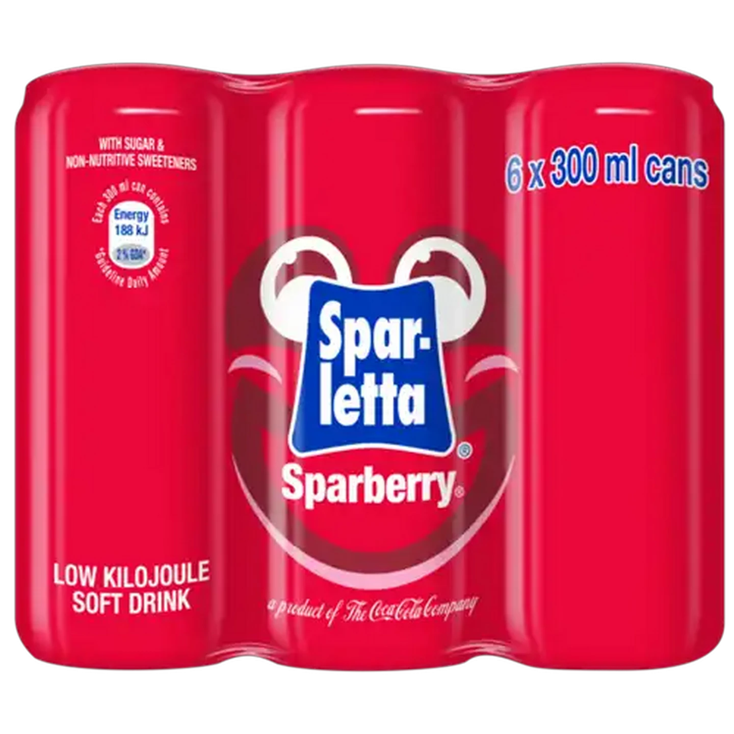 Image of Sparletta Sparberry Soft Drink Cans 6 x 300ml
