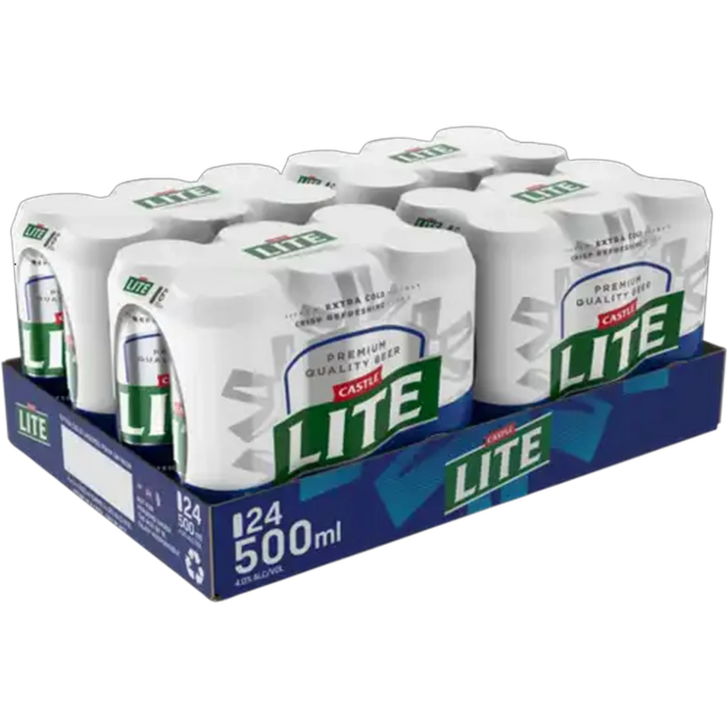 Image of Castle Lite Premium Beer Cans 24 x 500ml